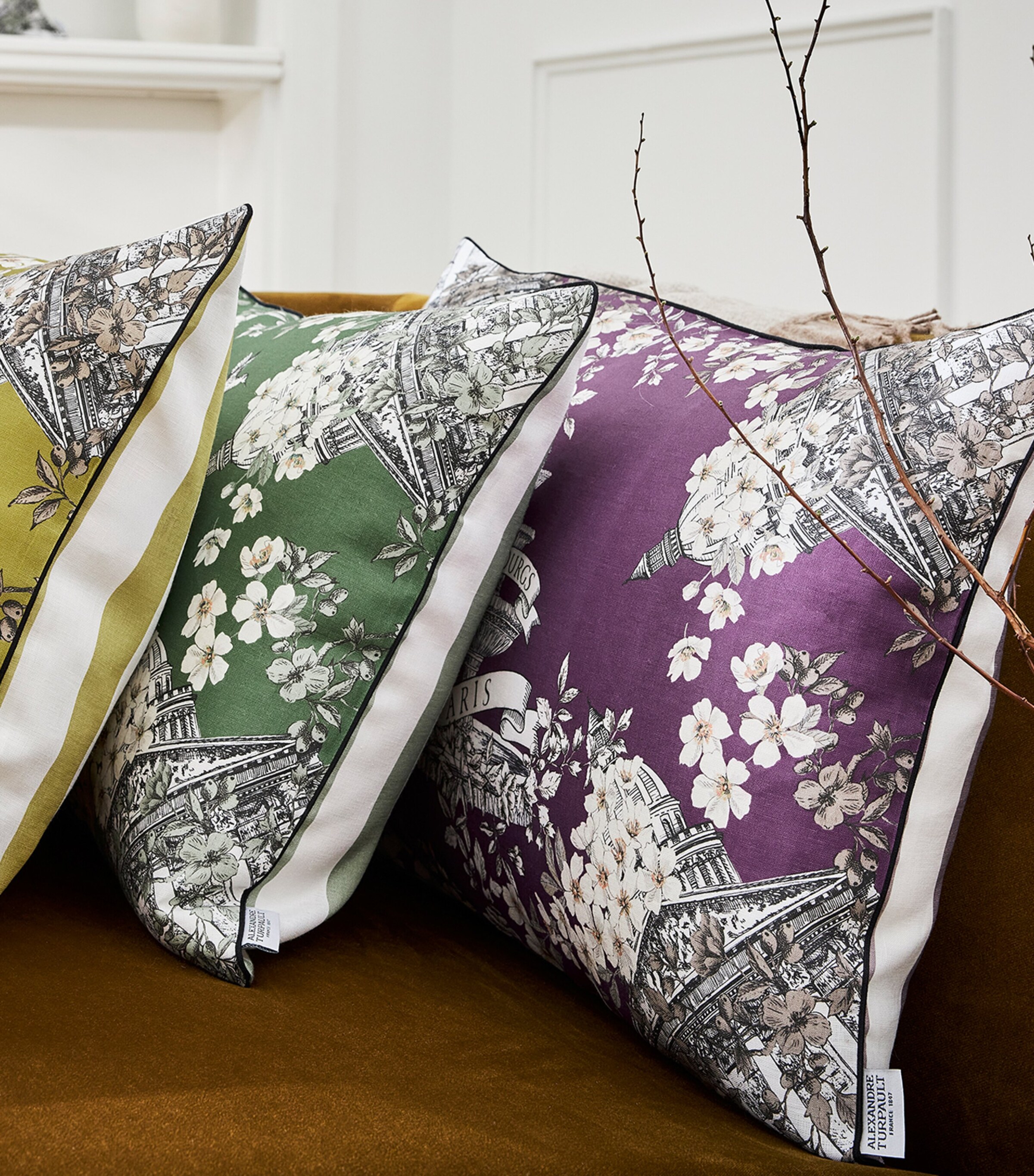 Faubourg Cushion Cover (40cm x 60cm) EGGPLANT PURPLE Image 3