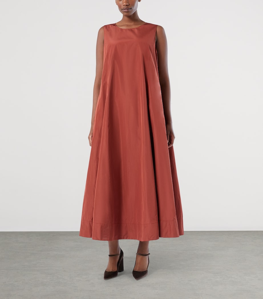 Taffeta A-Line Maxi Dress TOBACCO Image 2