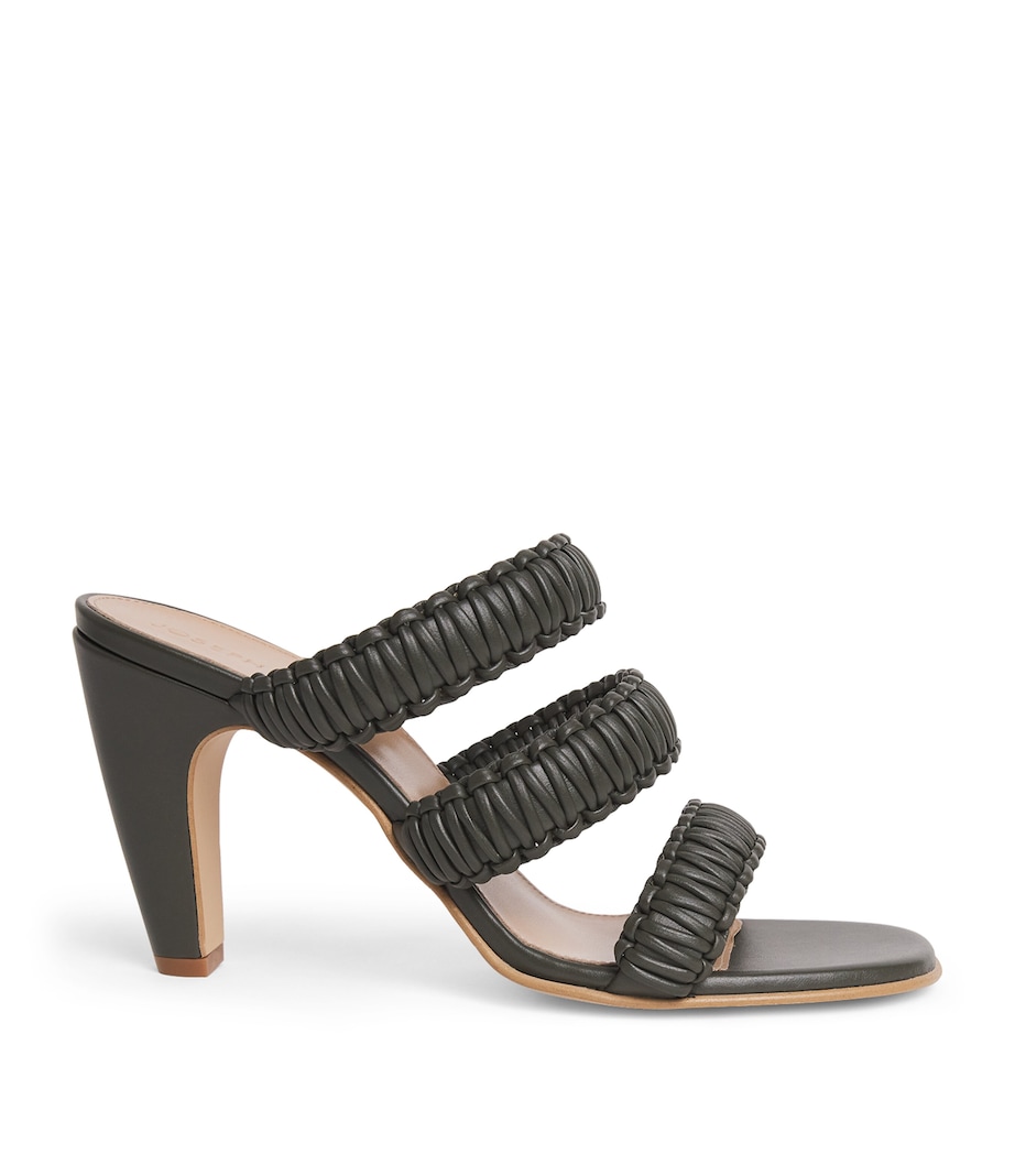 Joseph Leather Noor Heeled Sandals 75 Palm Leaf Image 1
