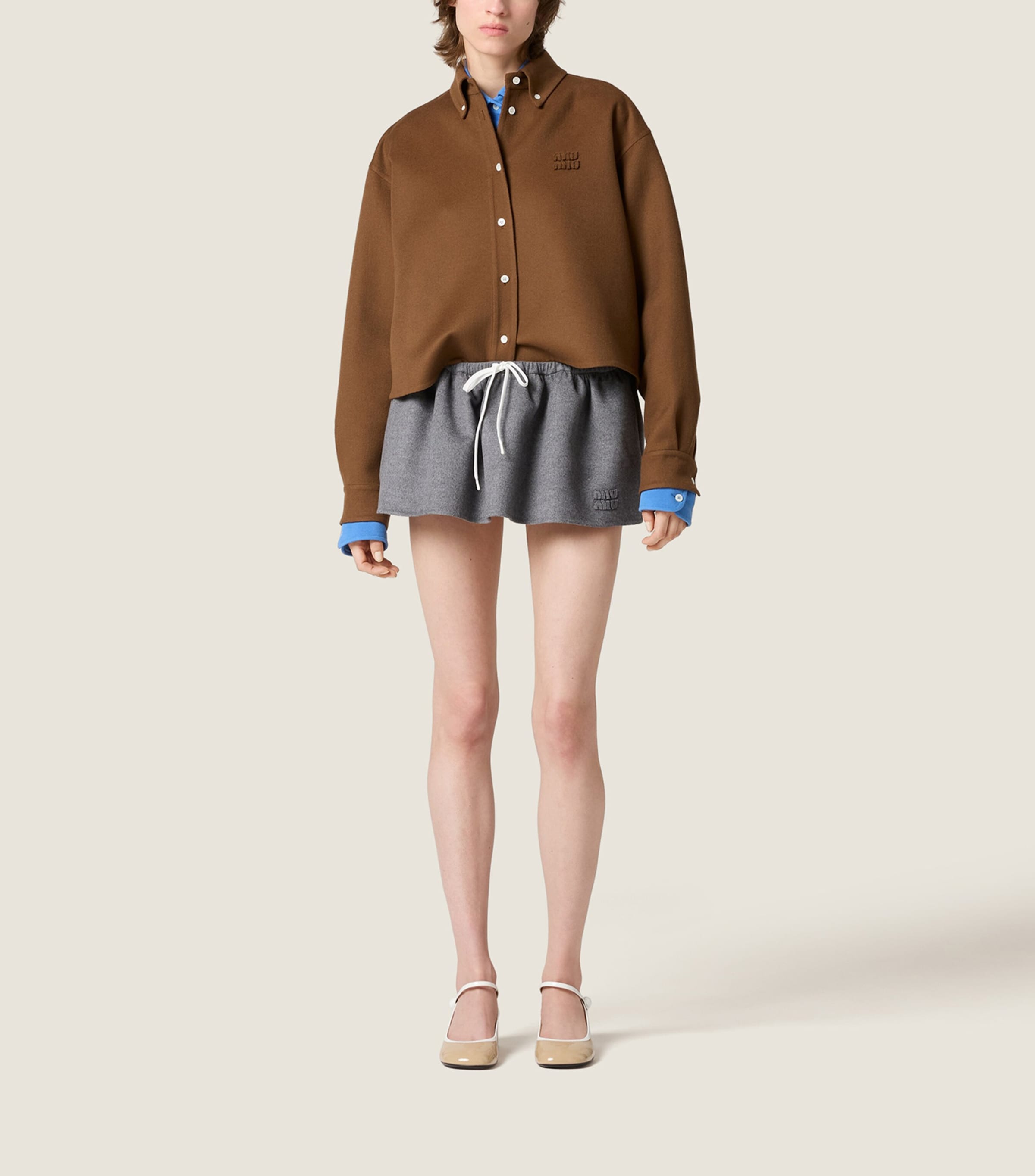 Wool-Cashmere Mini Skirt F0031 Image 2