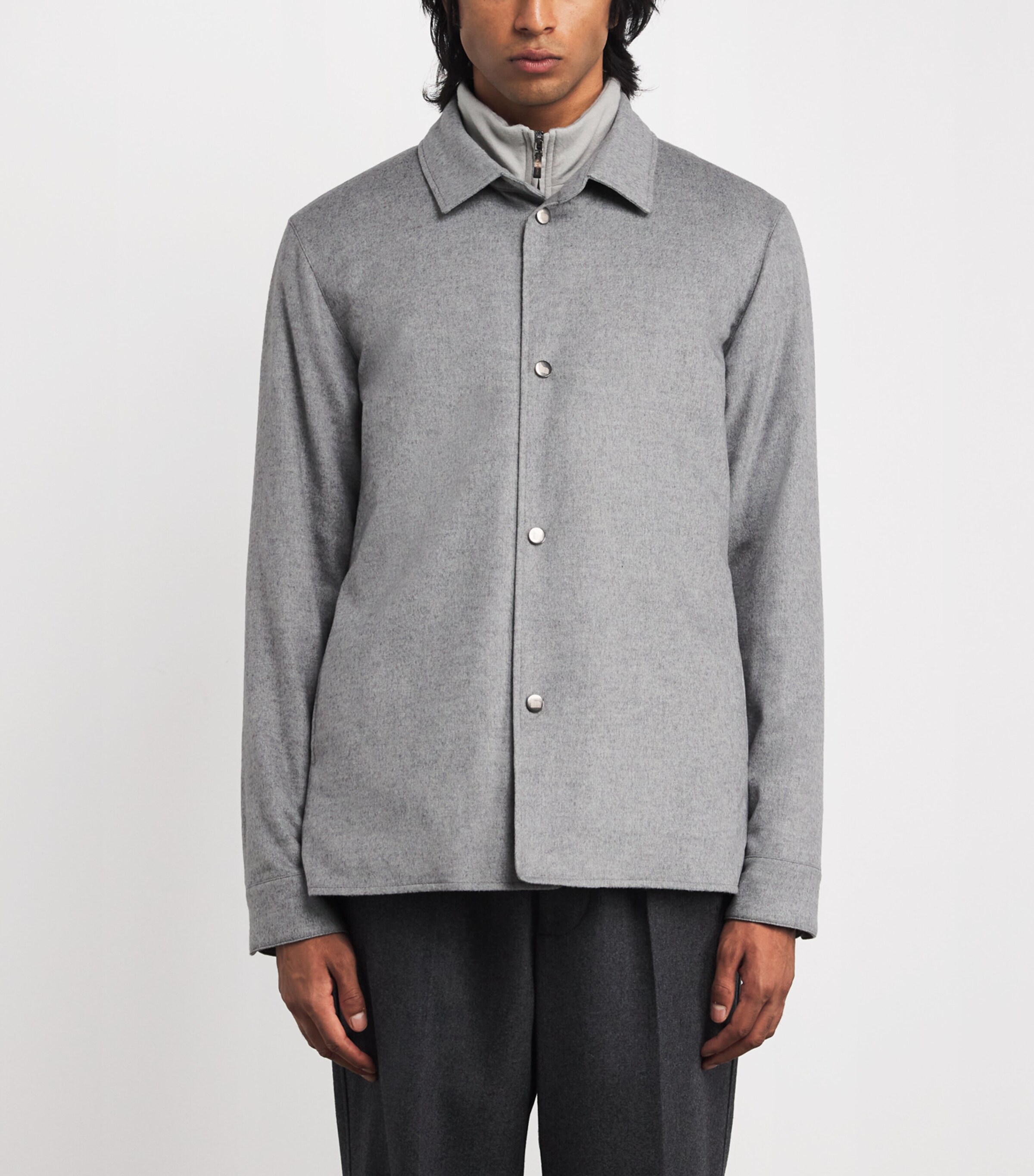 Colombo Grey Silk-Cashmere Hybrid Jacket | Harrods PT