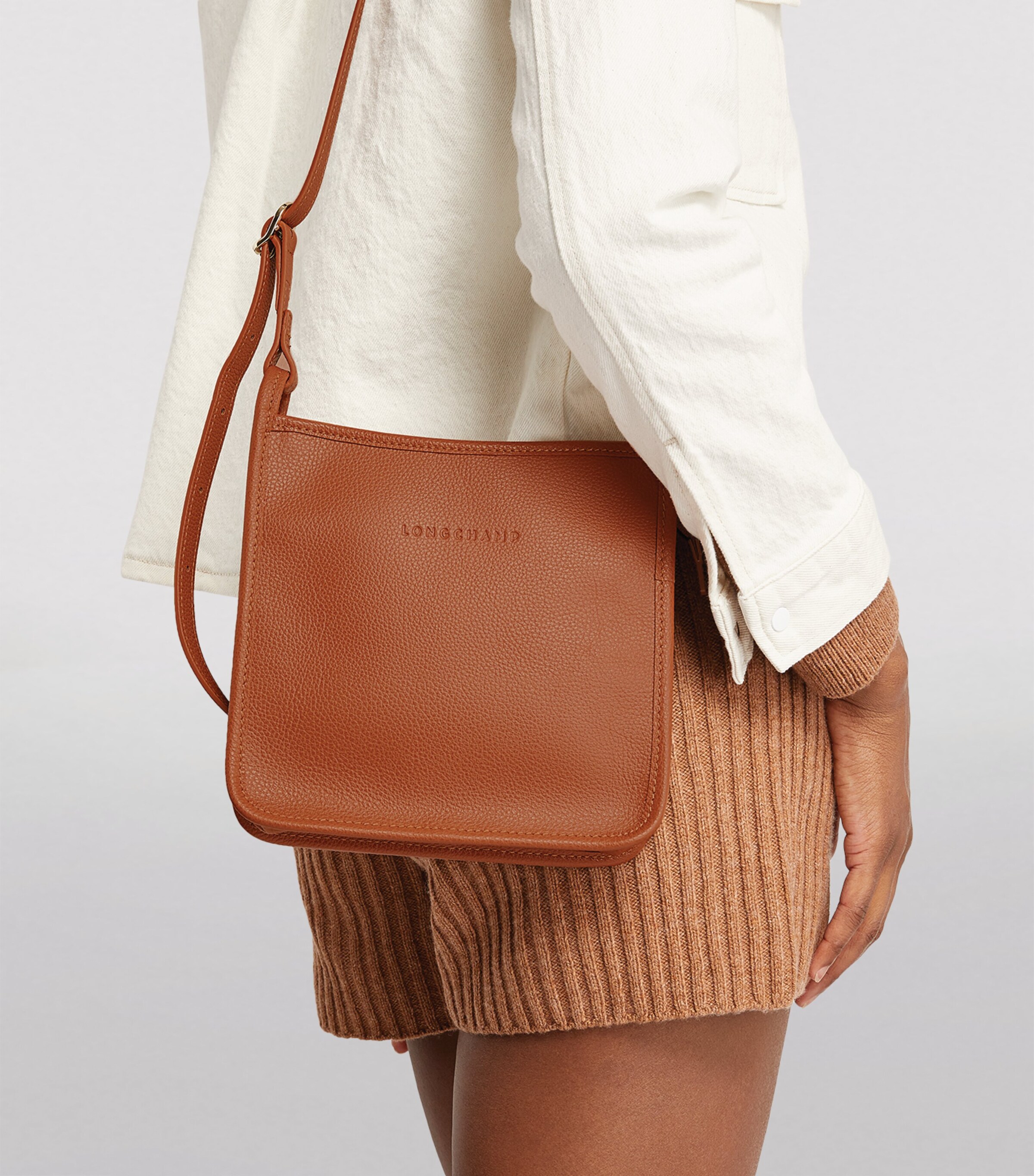 Le Foulonné Small Leather Crossbody Bag Black main image 0