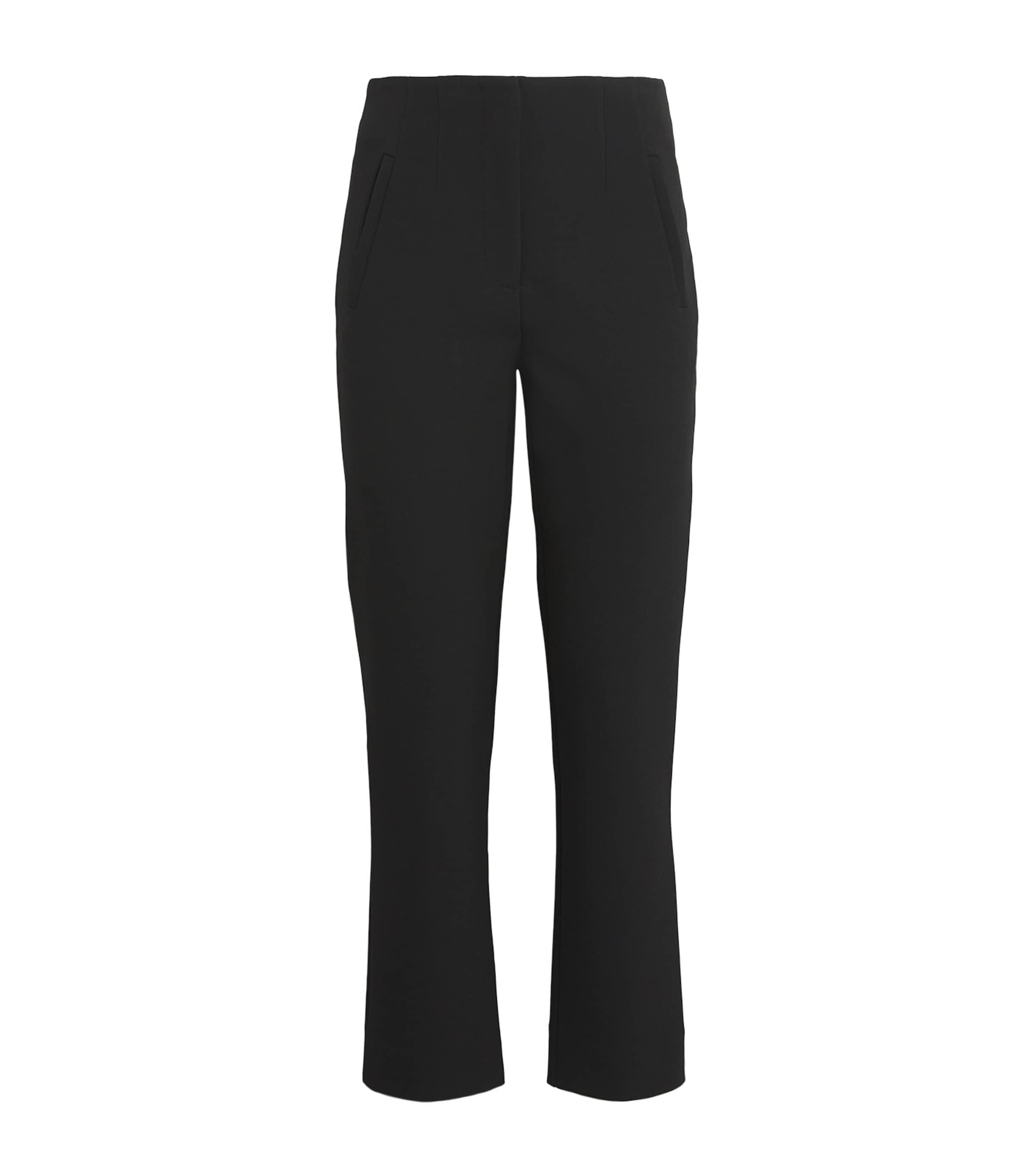 Veronica Beard Womens Cropped Skinny Stila Trousers Black Image 1