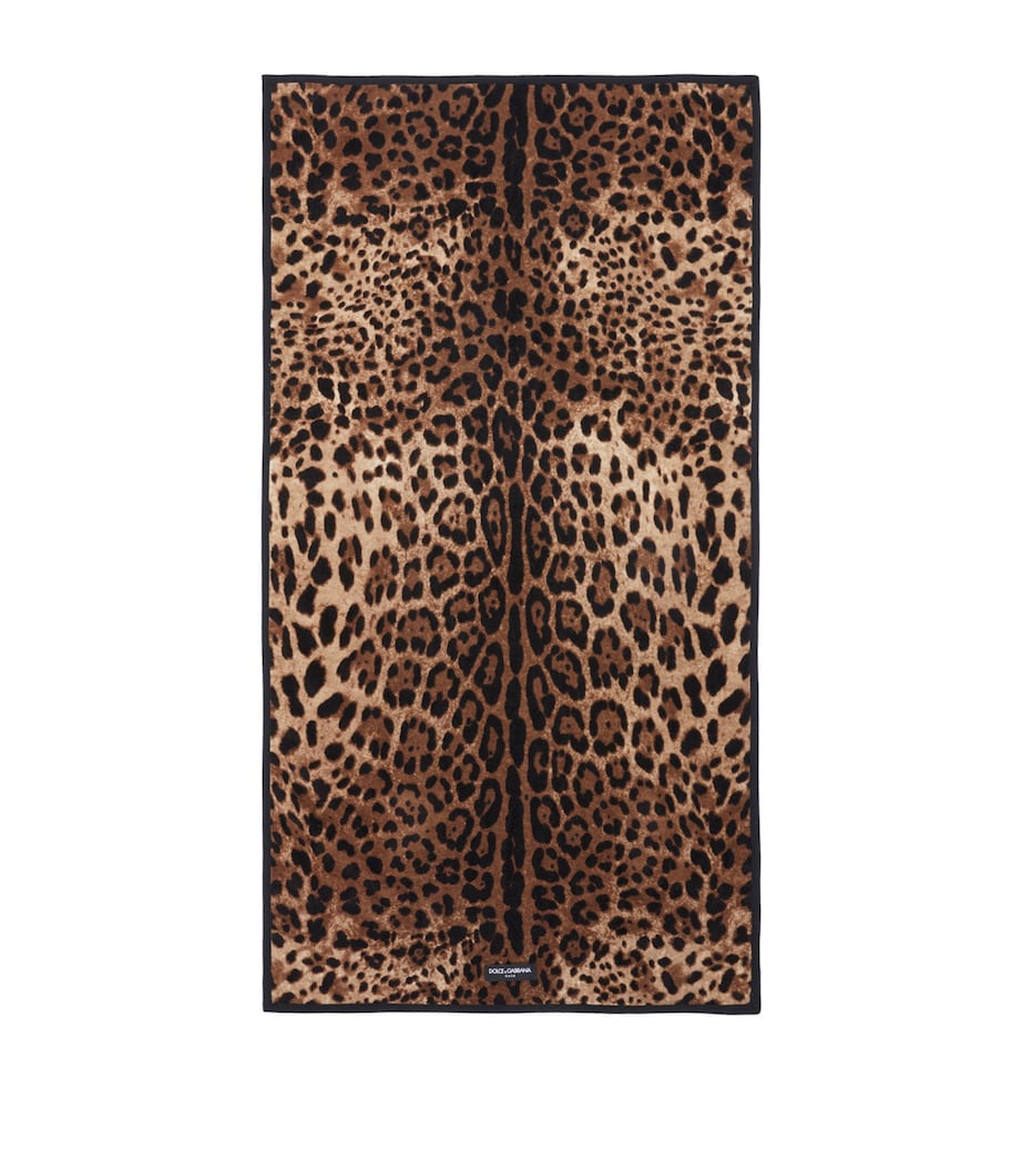 Cotton Leopard Print Hand Towel (60cm x 110cm) UL003LEOPARDO Image 2