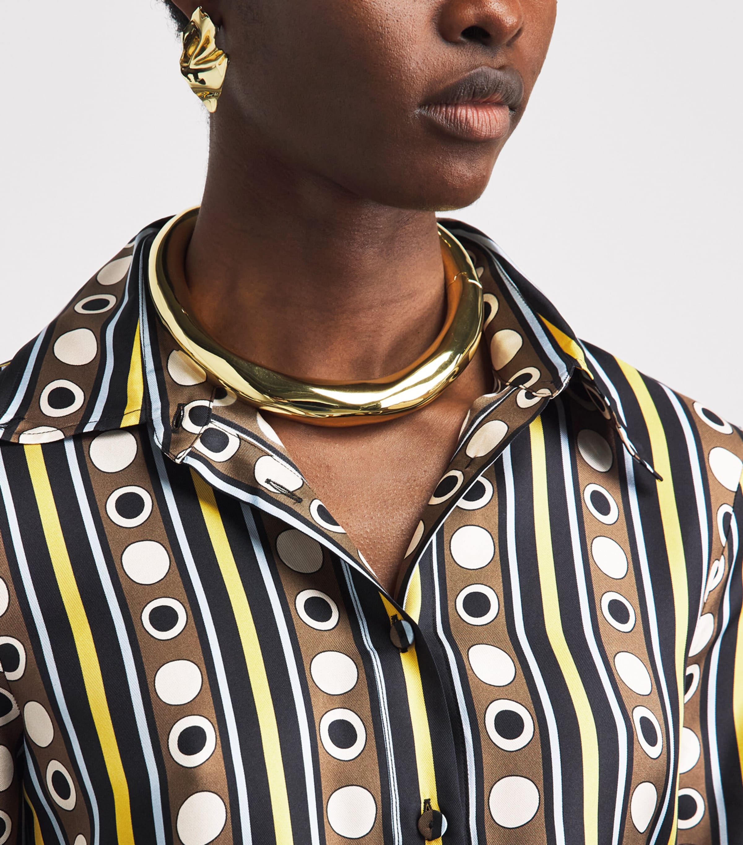 La Doublej Womens Silk Printed Maxi Shirt Dress Sanctuary Image 3