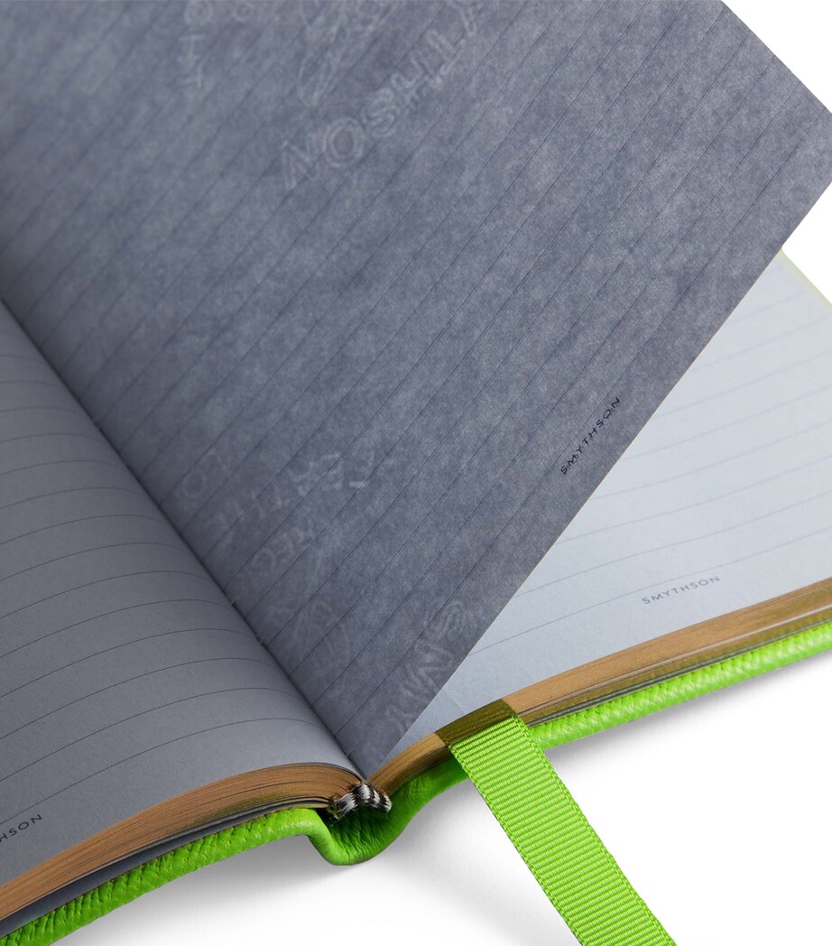 Smythson Leather Cherry Charm Chelsea Notebook Apple Green Image 3