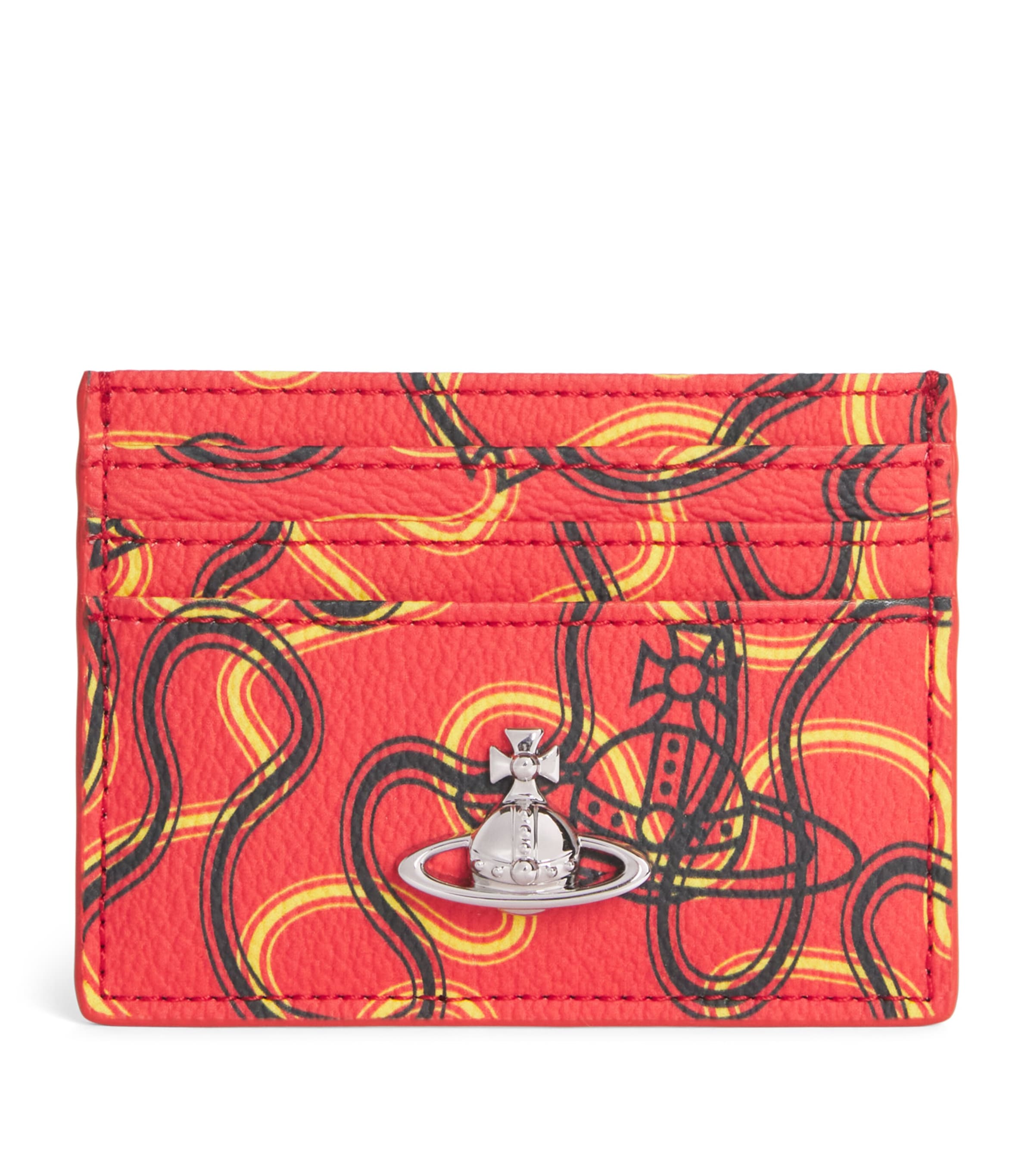 Vivienne Westwood Wiggle Print Card Holder Poppy Red Image 1