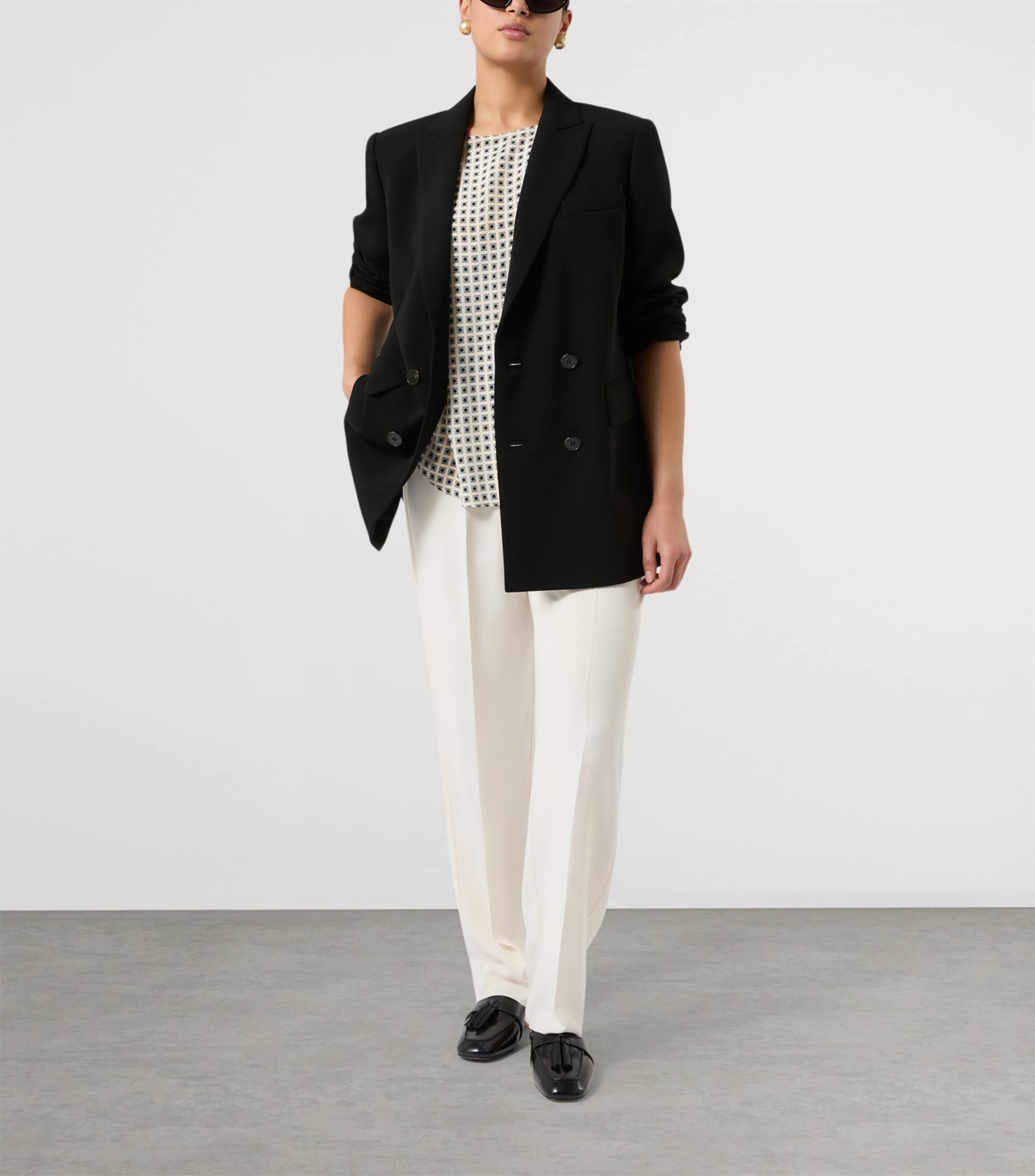 Marina Rinaldi Womens Cady Tailored Trousers Ivory Image 2