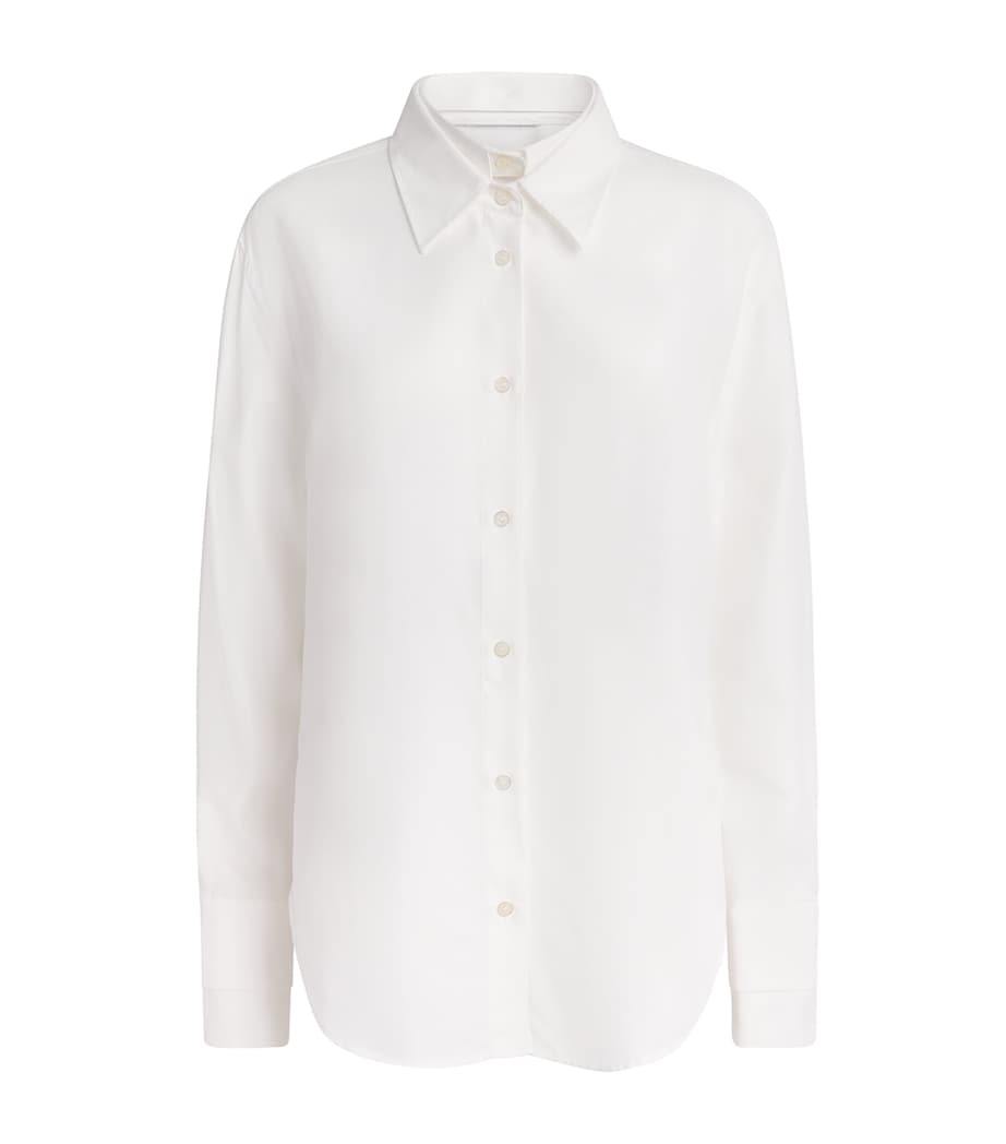 Acne Studios Womens Double-Layer Collared Shirt Anc White/white Image 1