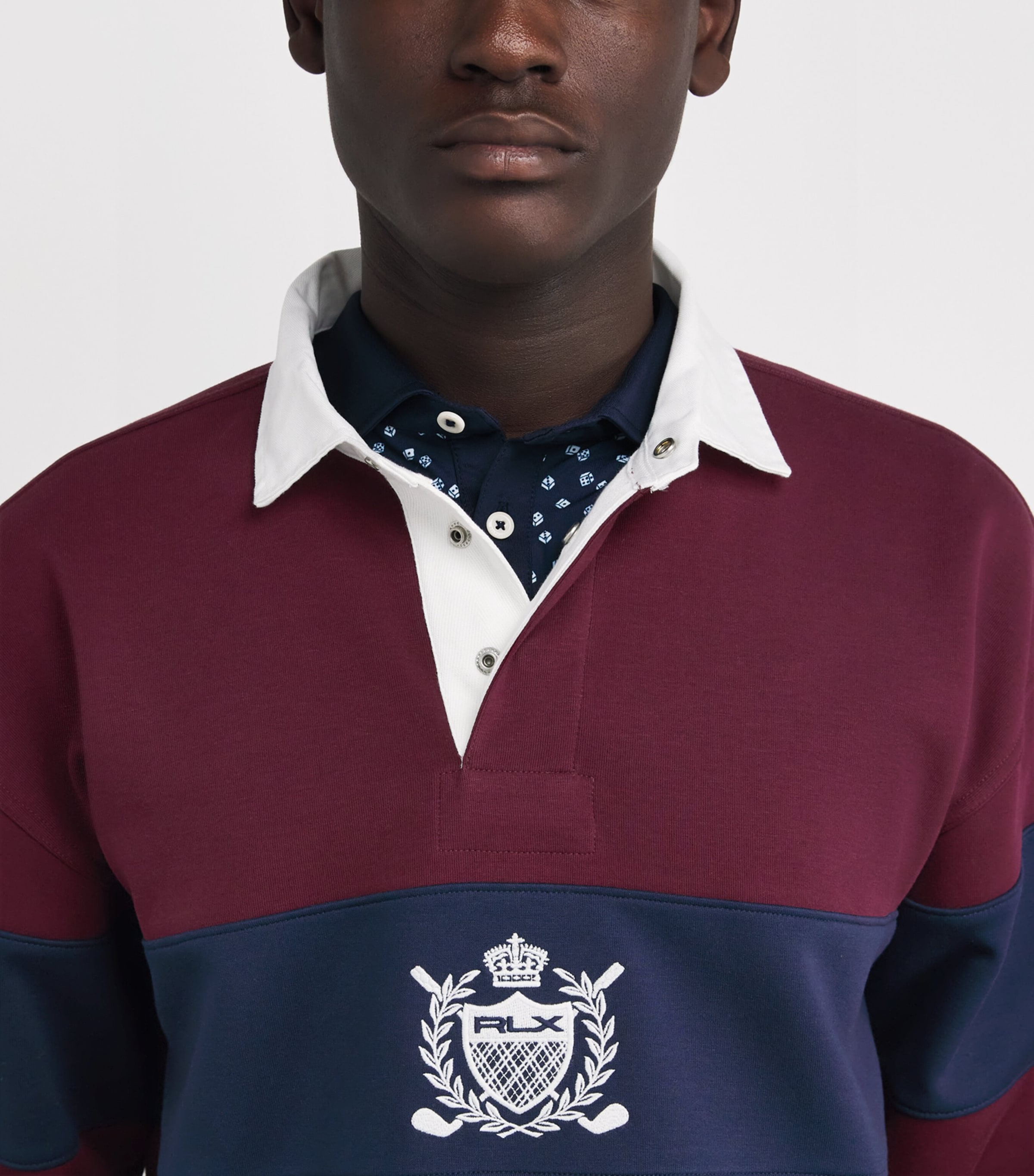 Water-Repellent Rugby Sweatshirt RICH RUBY/REFINED Image 6