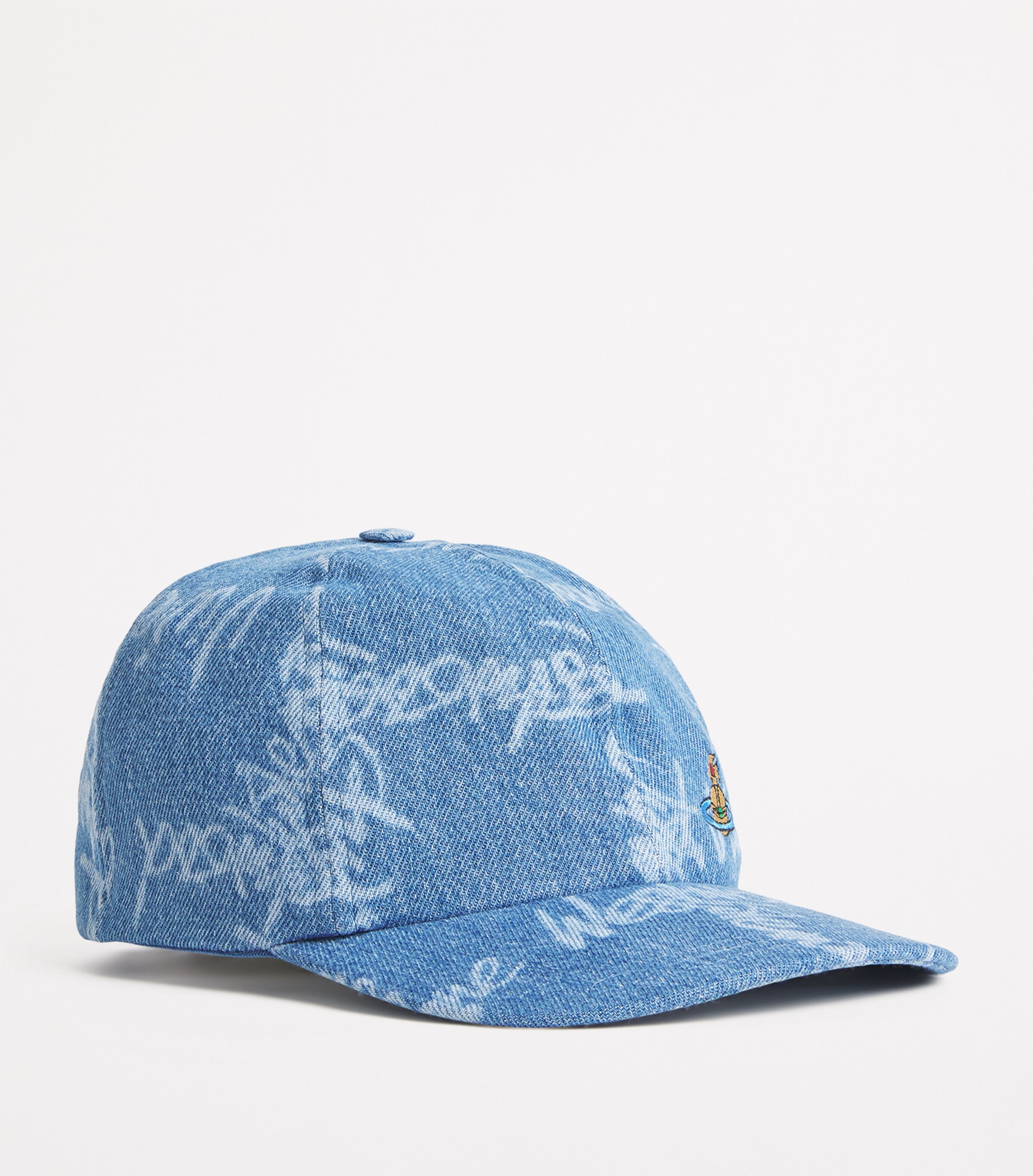 Vivienne Westwood Denim Orb Baseball Cap Vw Grid/blue Image 2