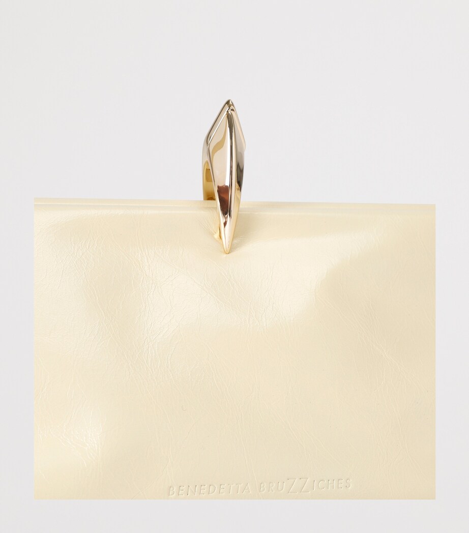 Benedetta Bruzziches Leather Sophia La Petite Shoulder Bag Cream Image 3