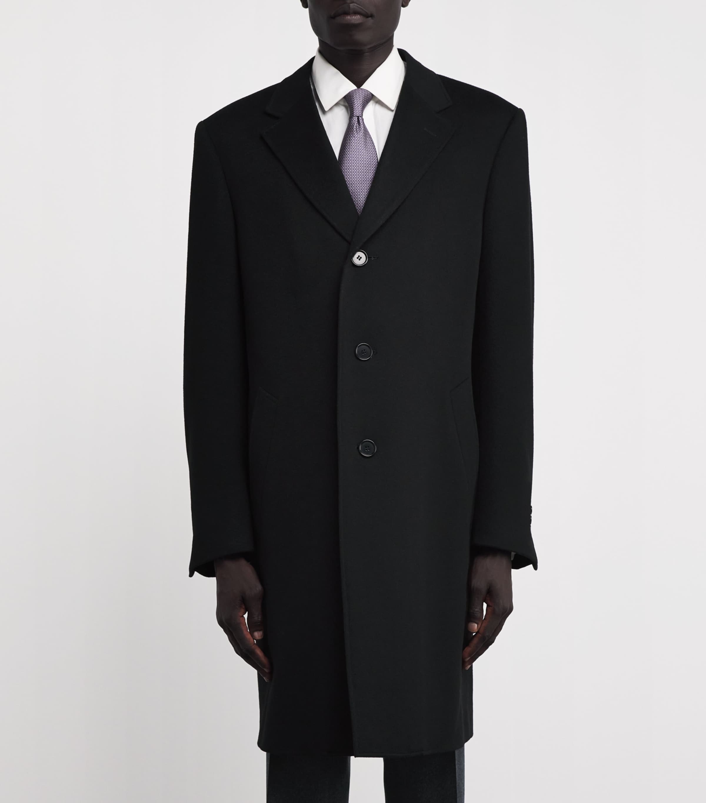 Wool-Cashmere Overcoat 100 BLACK Image 3