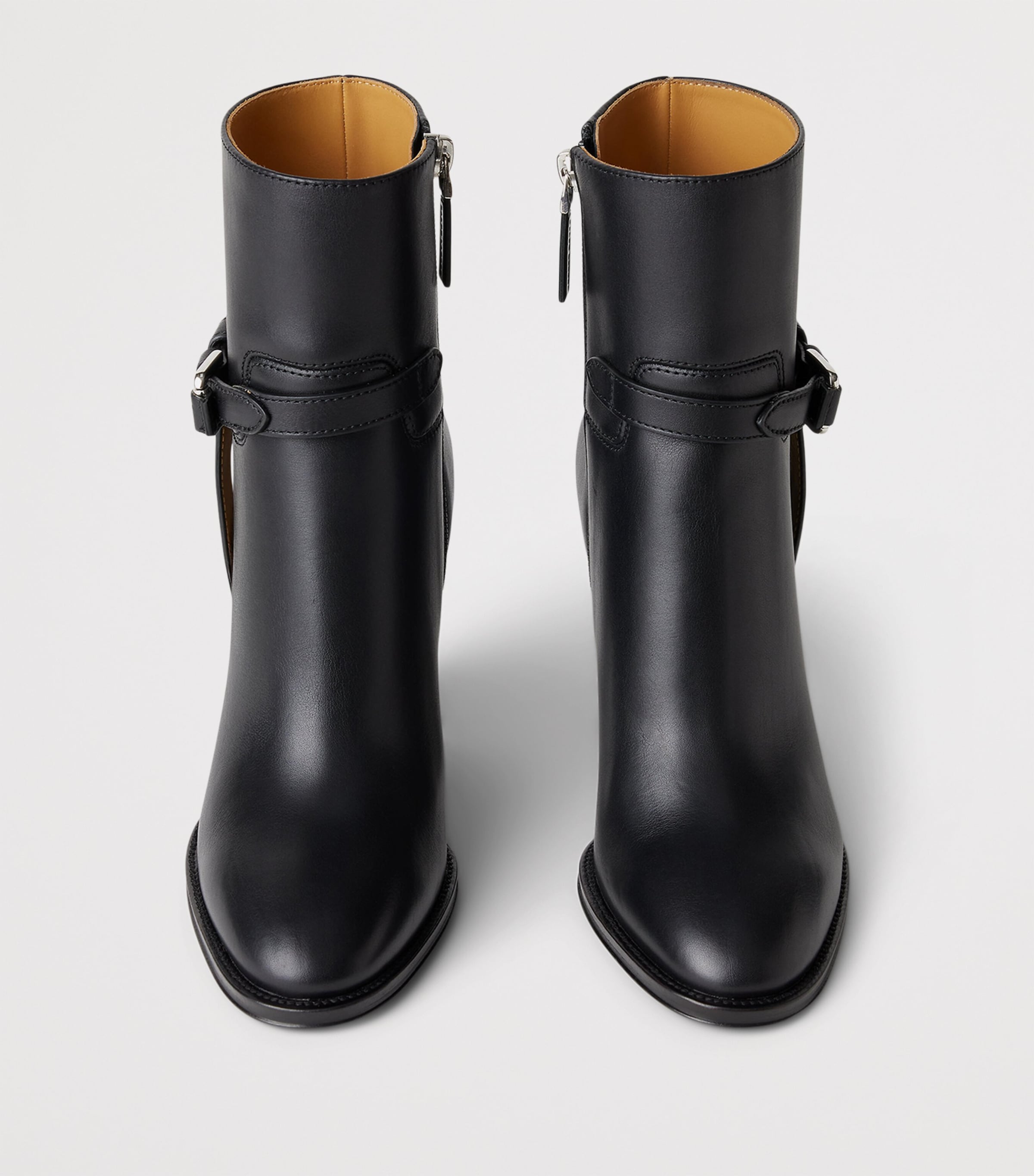 Leather Donnely Ankle Boots 90 BLACK Image 3