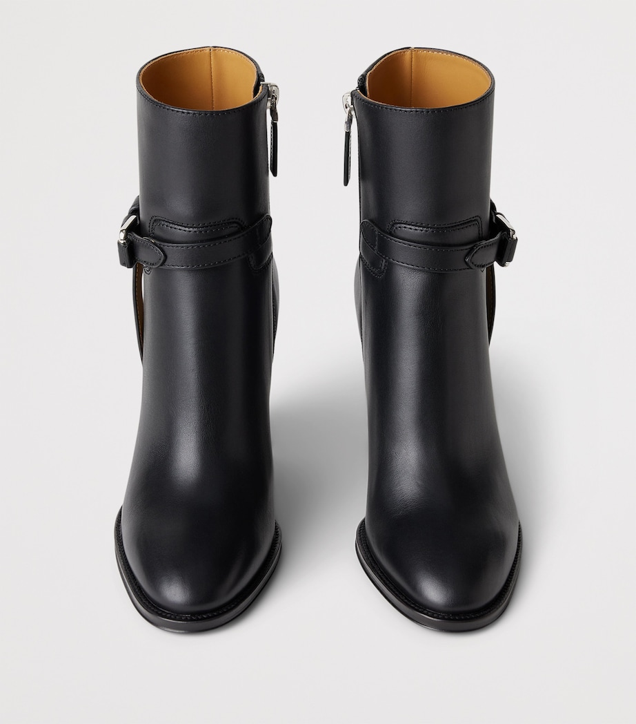 Leather Donnely Ankle Boots 90 BLACK Image 3