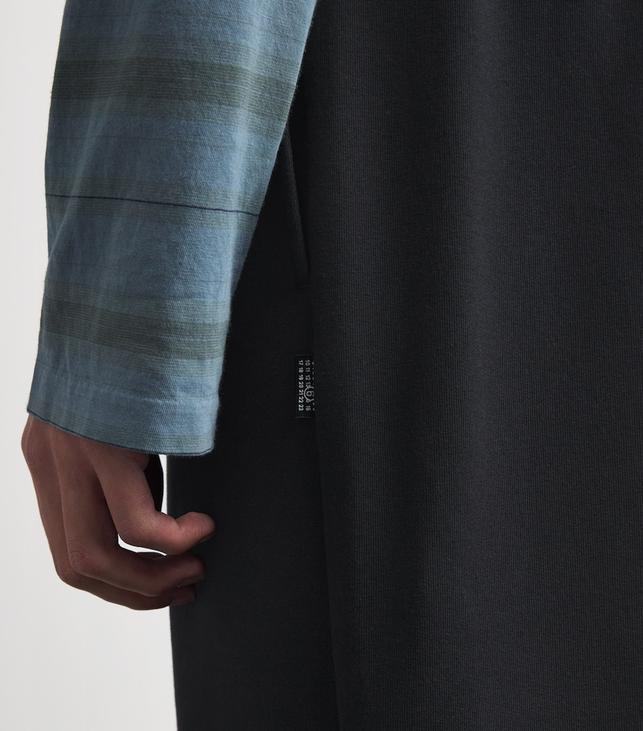 MM6 Maison Margiela Mens Cotton-Blend Wide-Leg Sweatpants Image 3