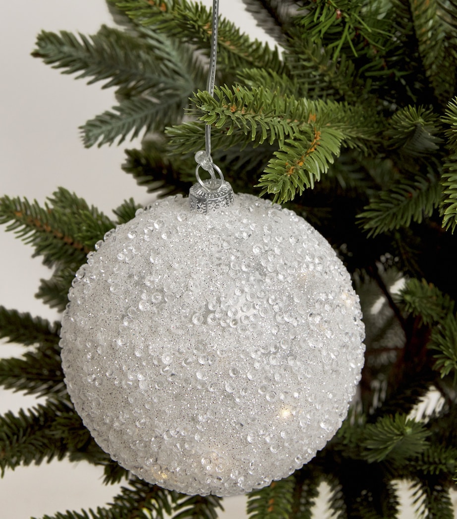 LED Embellished Bauble WHITE Image 2