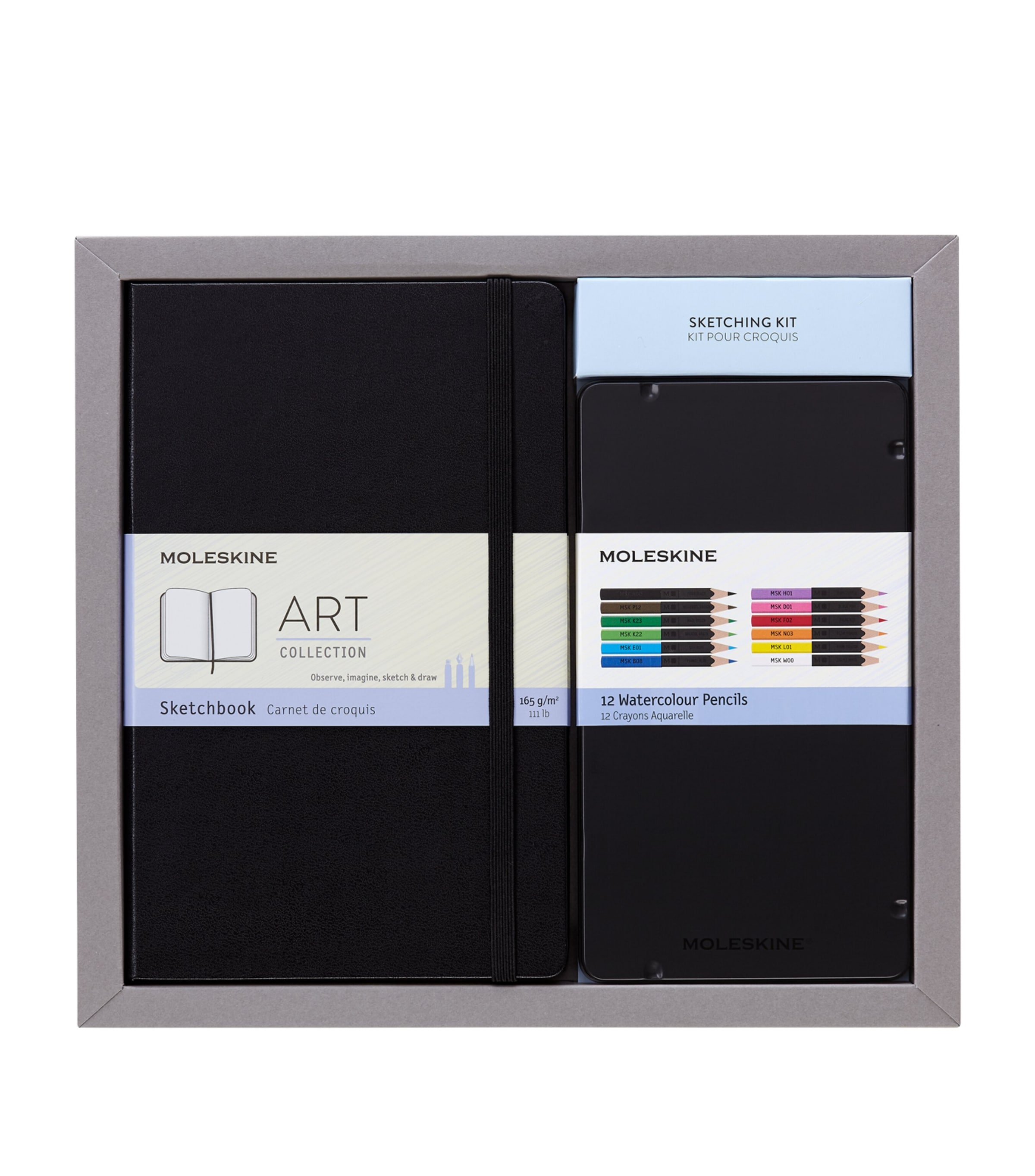 Moleskine Art Collection Sketching Kit In Black