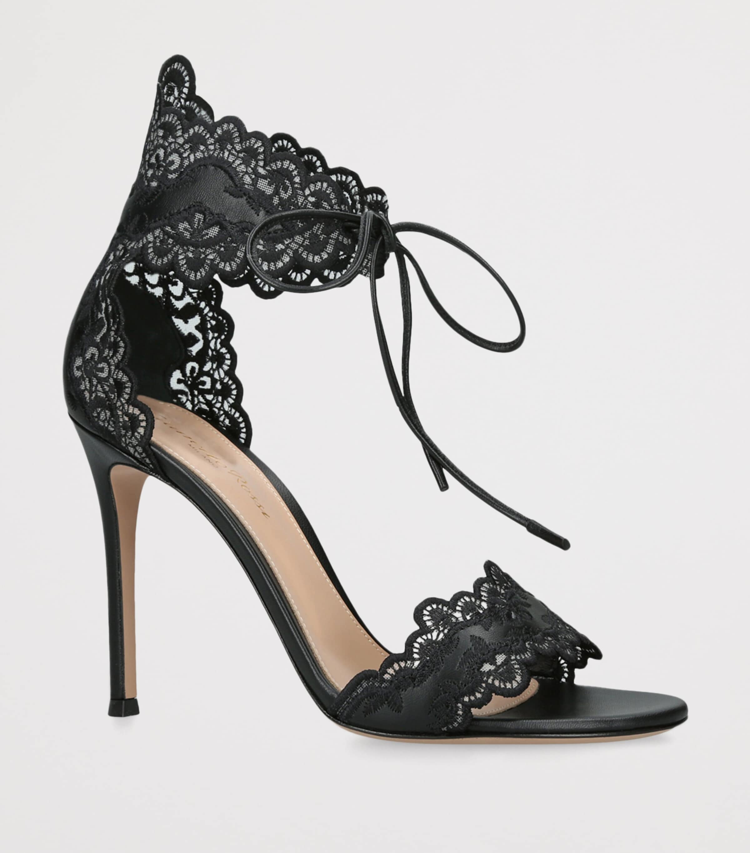 Gianvito Rossi Leather Evie Sandals 105 Black Image 2