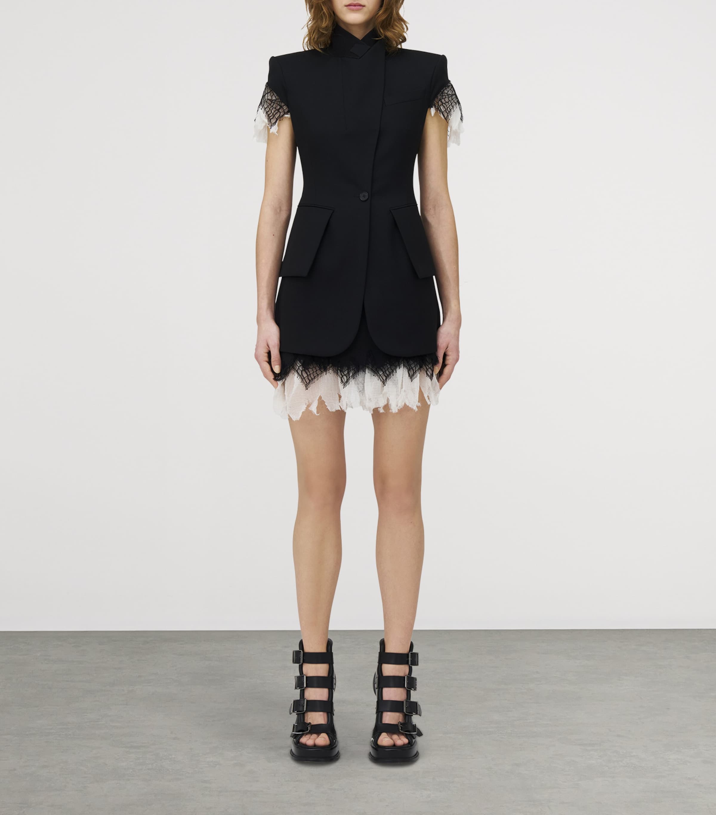 ミニスカート alexander mcqueen SS25 Wool skirt (824715QJADK 1000) 20240905_3_DESIGNER_SKIRTMIDI_