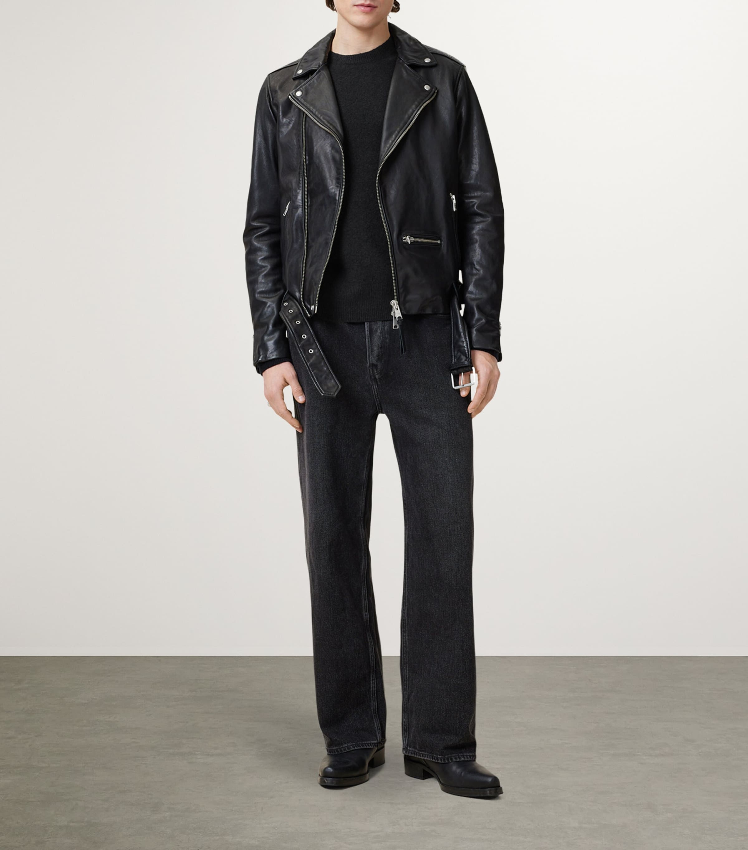 Crew-Neck Statten Sweater BLACK Image 3