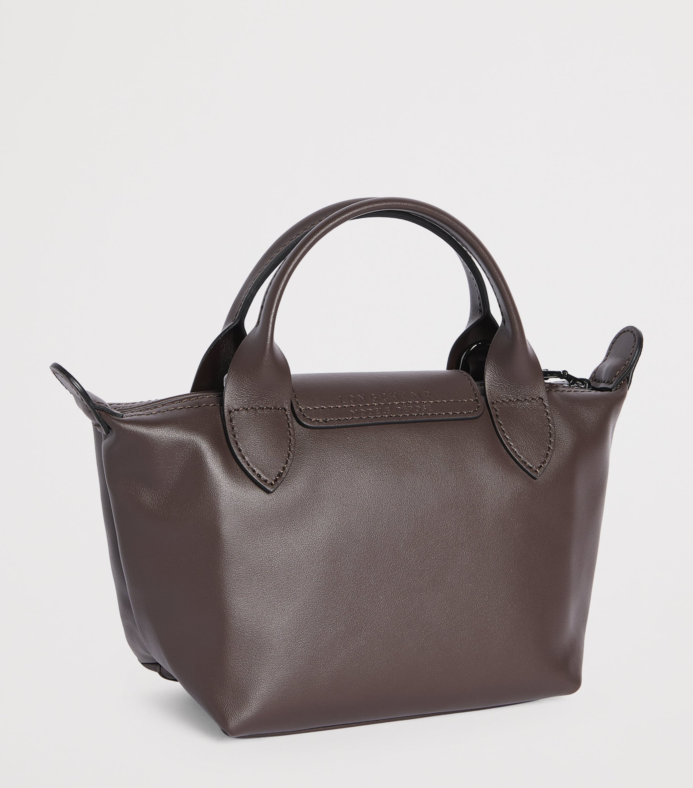 Longchamp Extra-Small Leather Le Pliage Xtra Pouch Moka Image 3