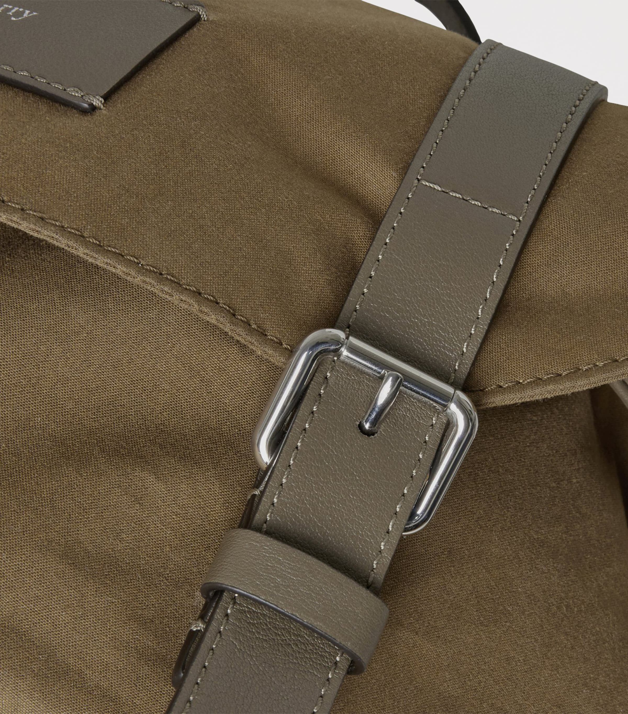 Waxed Cotton Heritage Backpack DARK MOSS Image 5