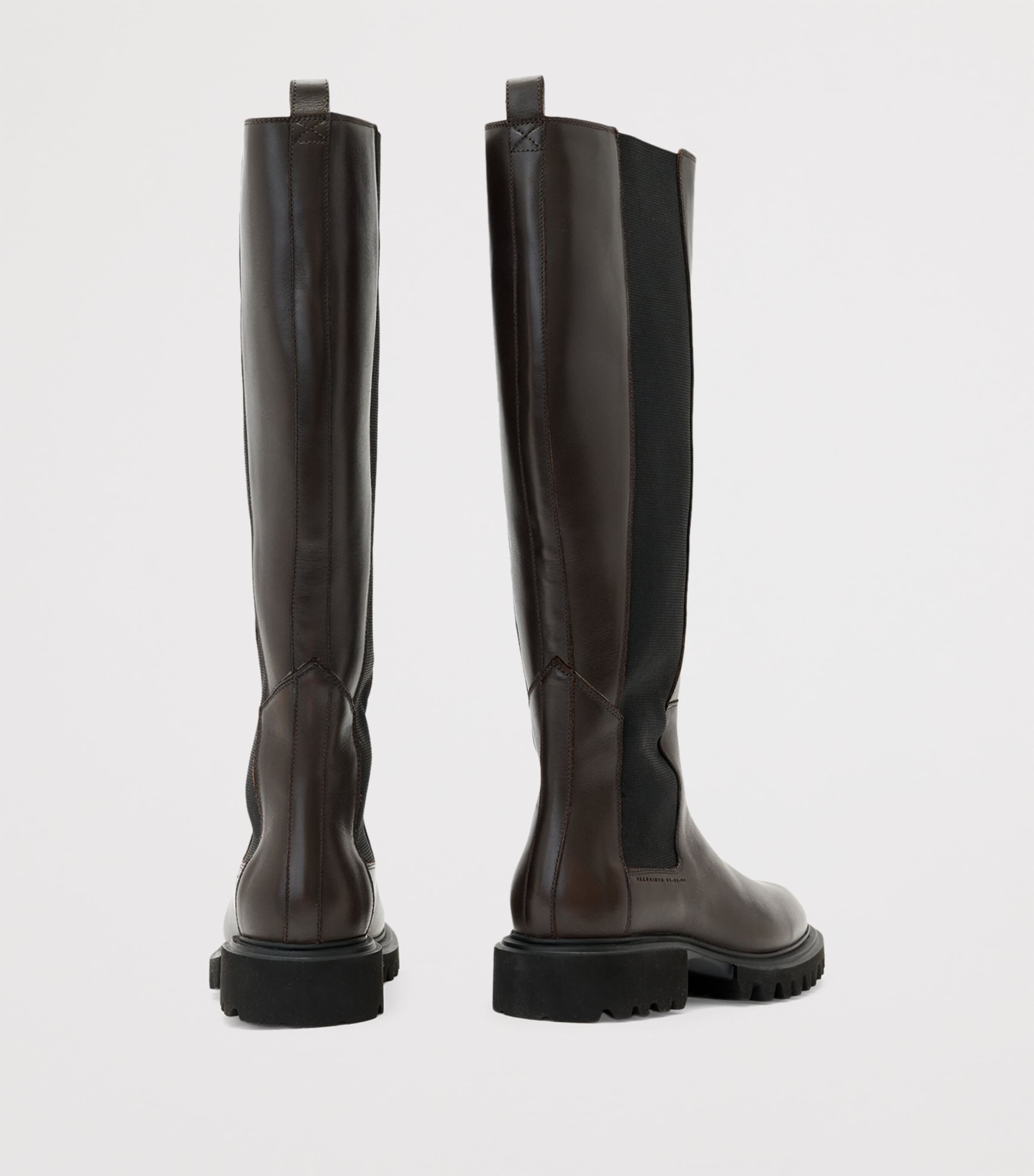 Leather Maeve Knee-High Boots BROWN Image 4
