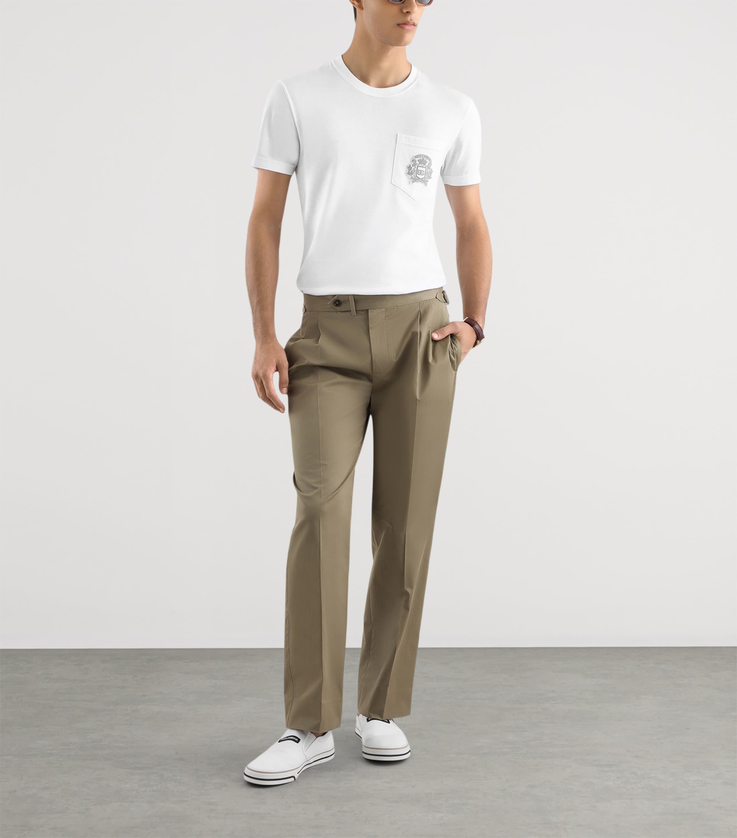 Cotton Embroidered Logo T-Shirt W0800-OPTICAL W Image 2