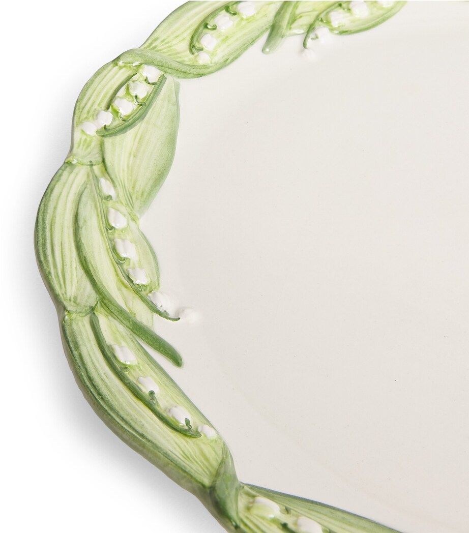 Lilly Of The Valley Charger Plate (32cm) WHITE/GREEN Image 5