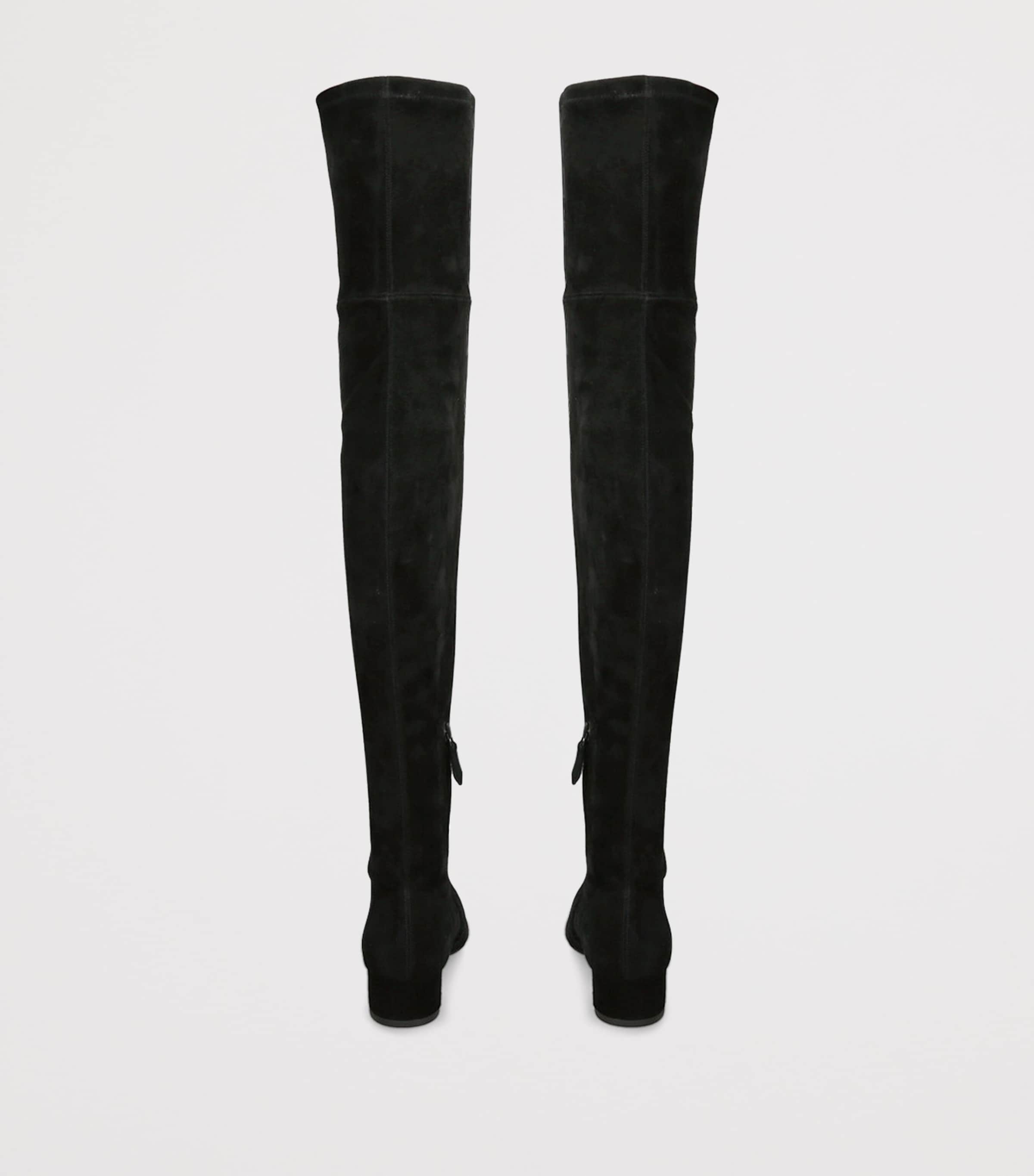 Suede Remi Over-The-Knee Boots 35 BLACK Image 2
