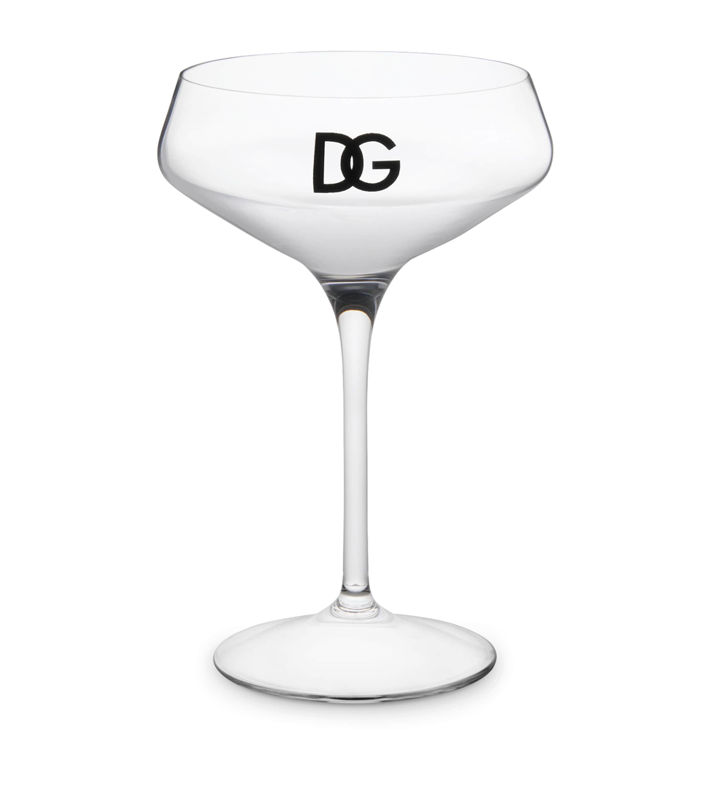 Set of 2 DG Millennials Logo Martini Glasses U0058 TRASPARENTE/DG Image 2
