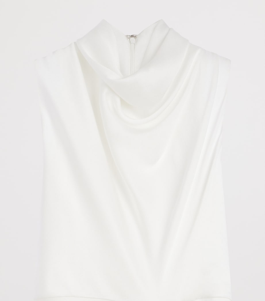 Givenchy Womens Draped Cowl-Neck Blouse Image 6