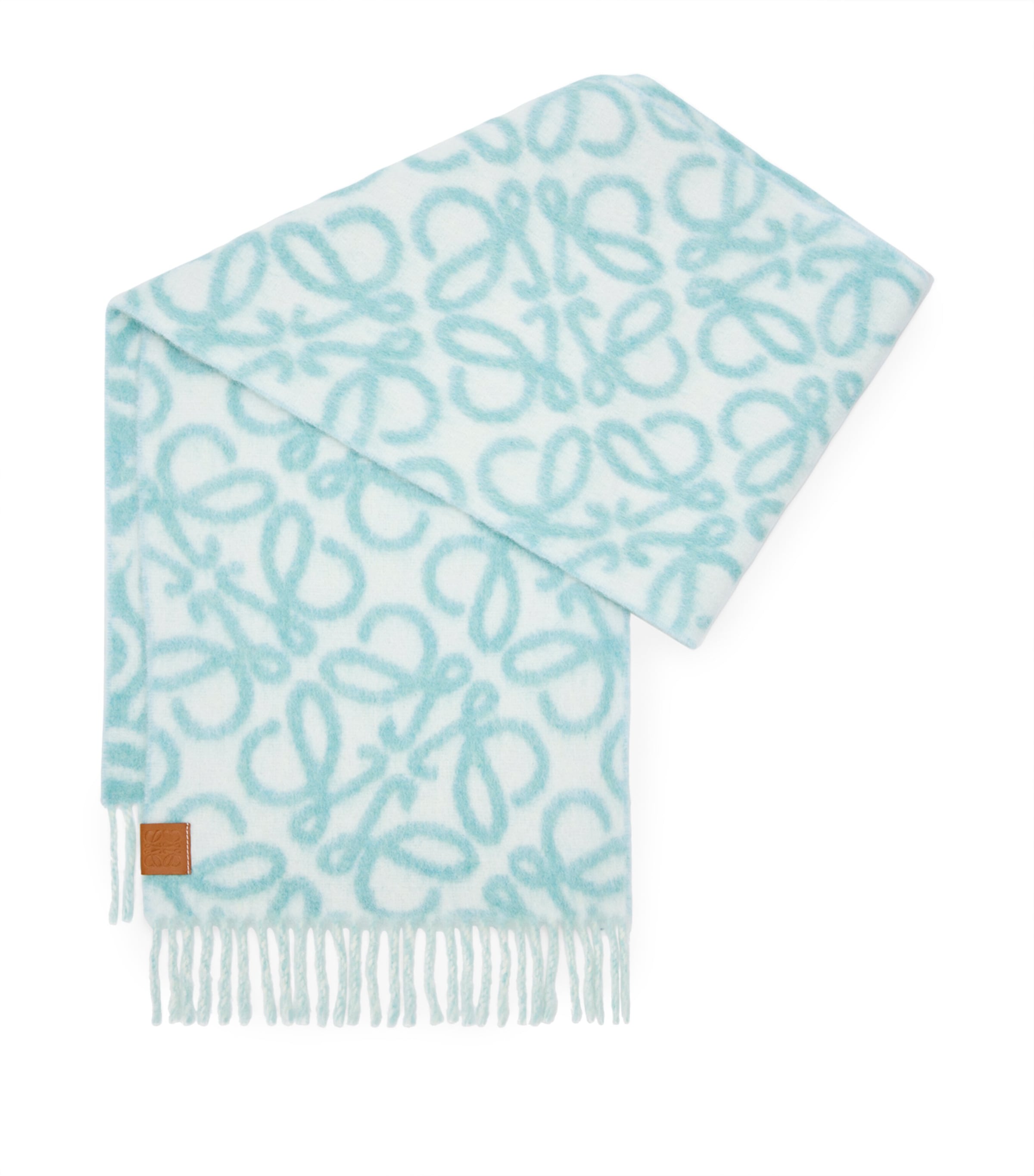 Loewe Alpaca And Wool-blend Anagram Scarf In Neutral