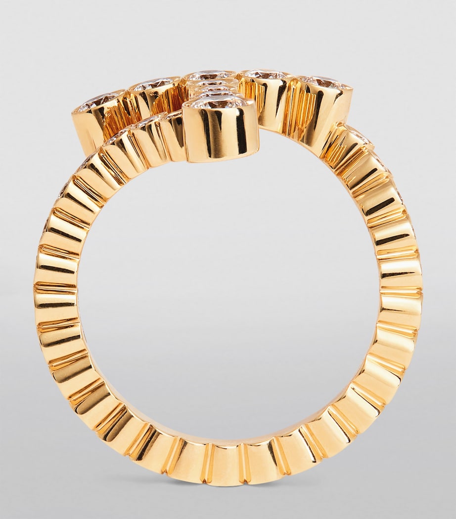 Yellow Gold and Diamond Ensemble 'T' Ring YELLOW GOLD Image 2