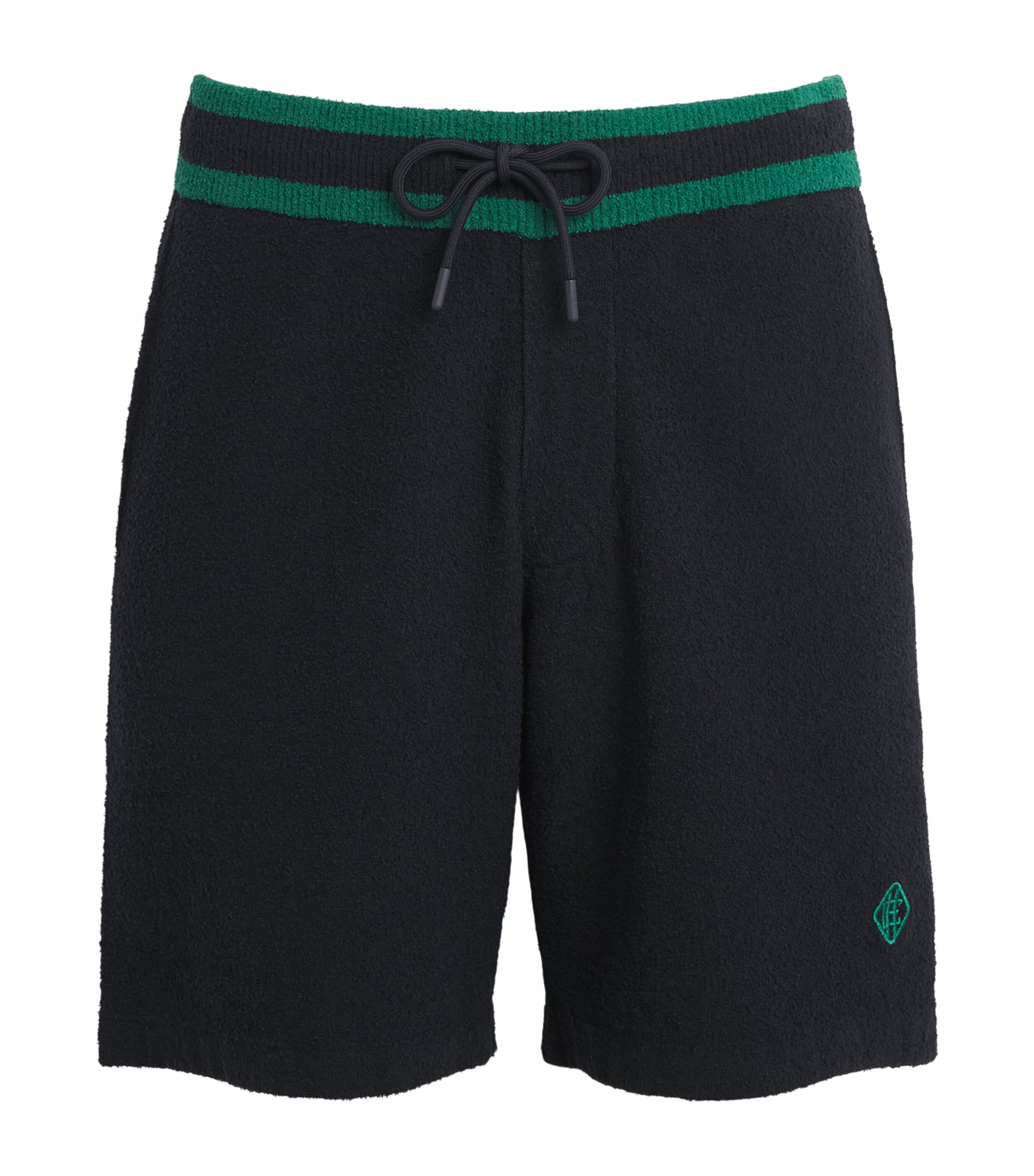 CHÉ Mens Bouclé Armas Shorts Dark Blue Image 1