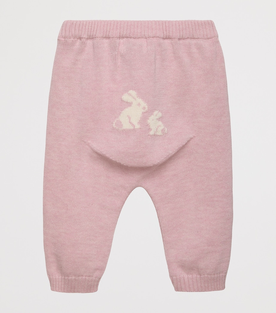 Trotters Cotton Bunny Leggings (0-12 Months) Pale Pink Image 2