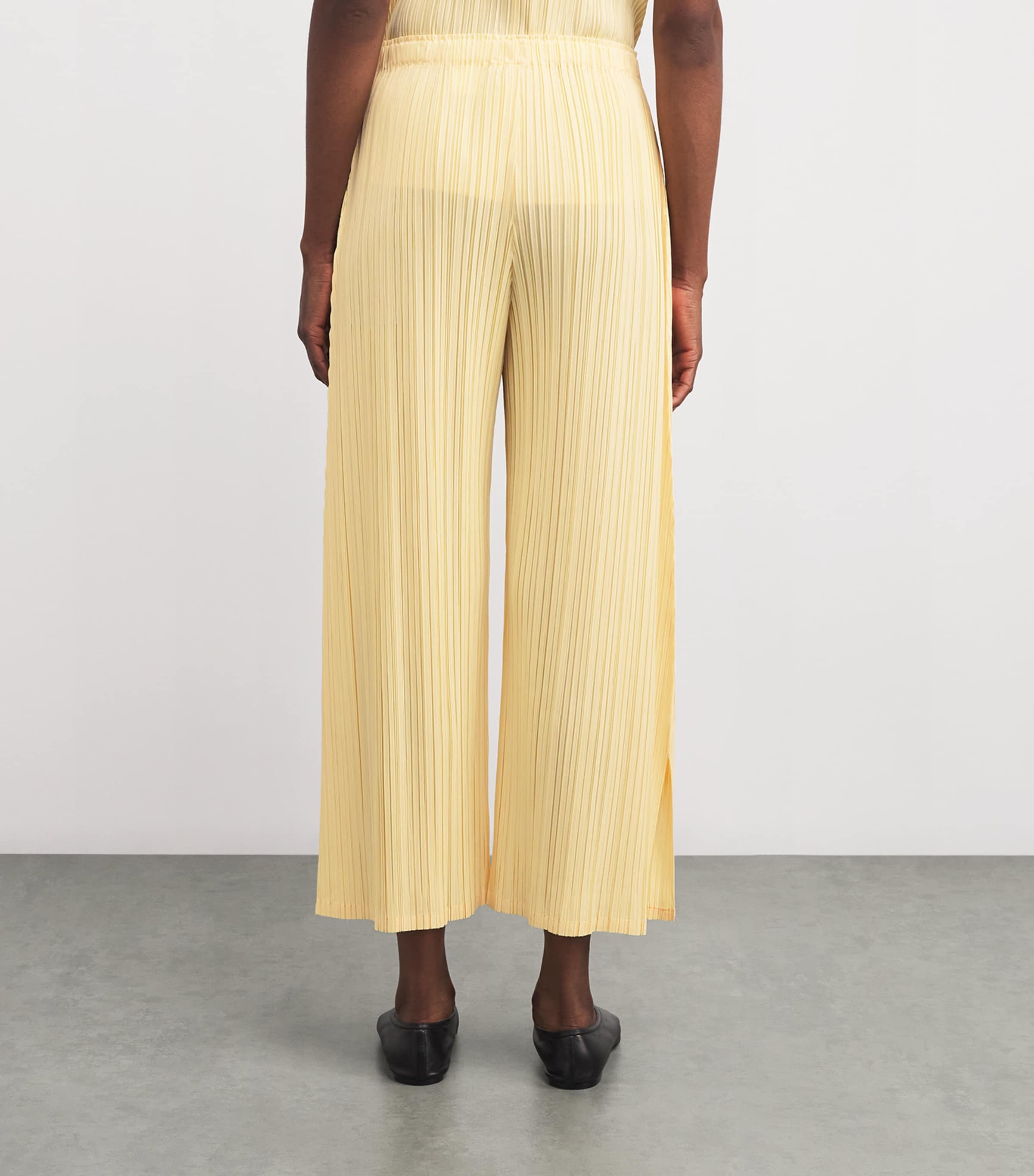Mellow Pleats Trousers CREAM YELLOW Image 4