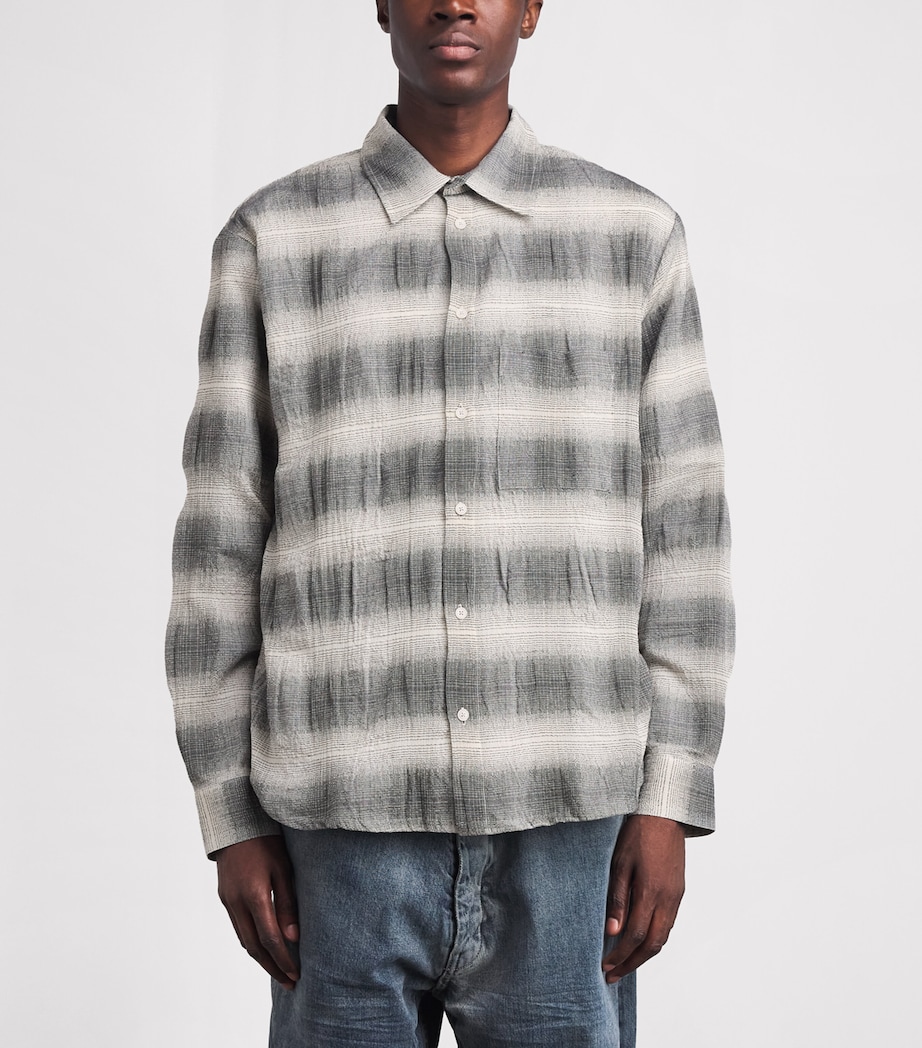 Won Hundred Mens Check Pete Shirt Black Comb. Image 4