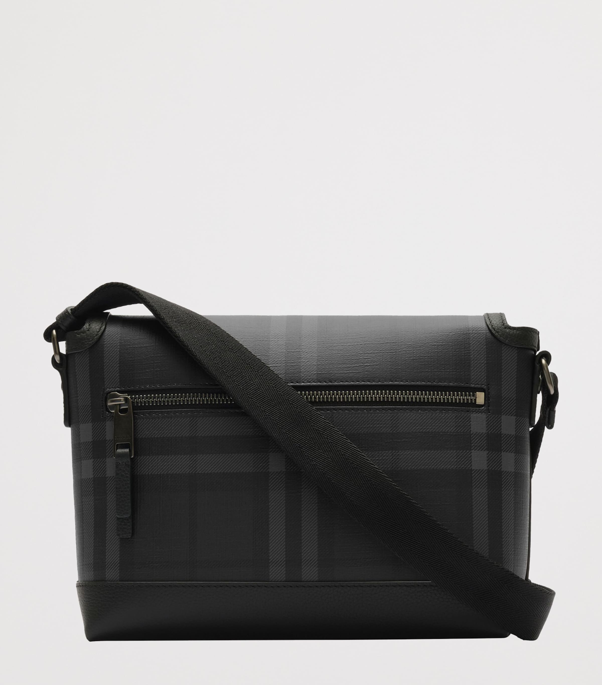 Burberry Small City Check Clip Messenger Bag Iron Image 4