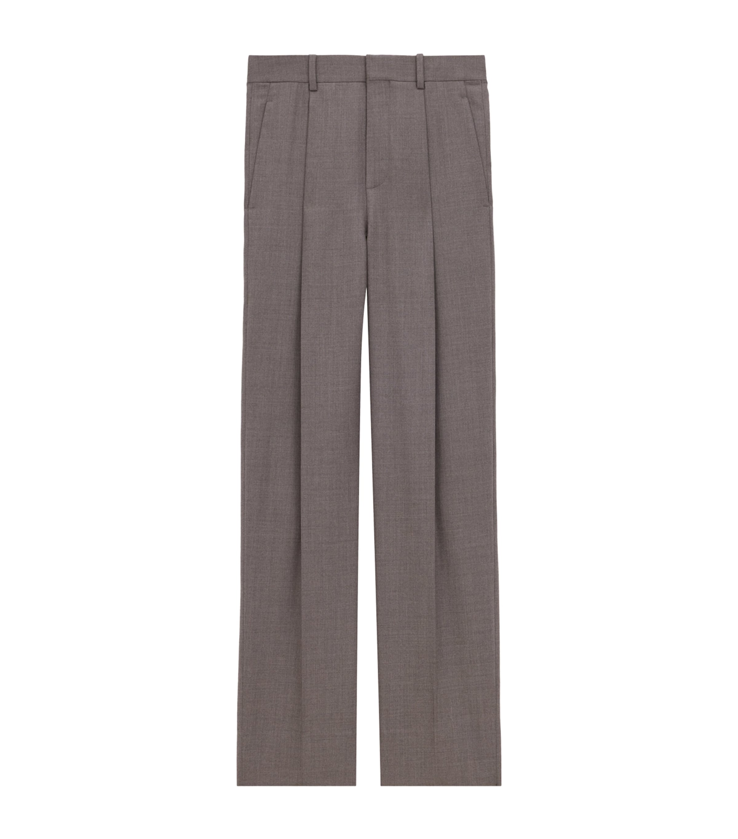 Saint Laurent Wool Tailored Trousers In Black