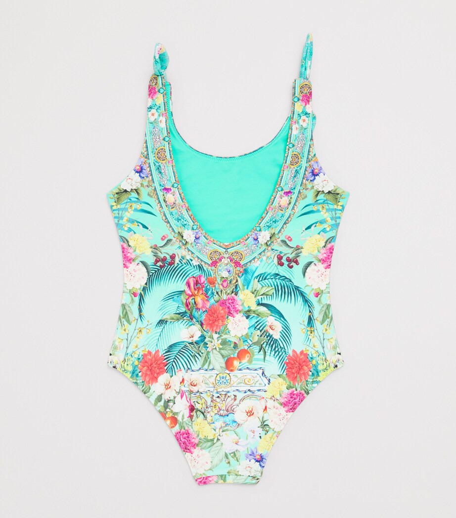 Tie-Shoulder Floral Swimsuit (4-10 Years) GARDQUEL Image 2