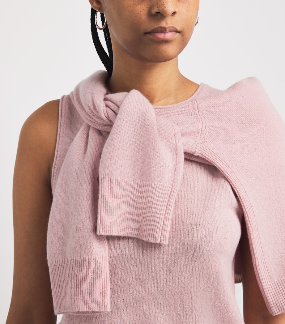 Cashmere Sweater Vest SMOKE PINK Image 6