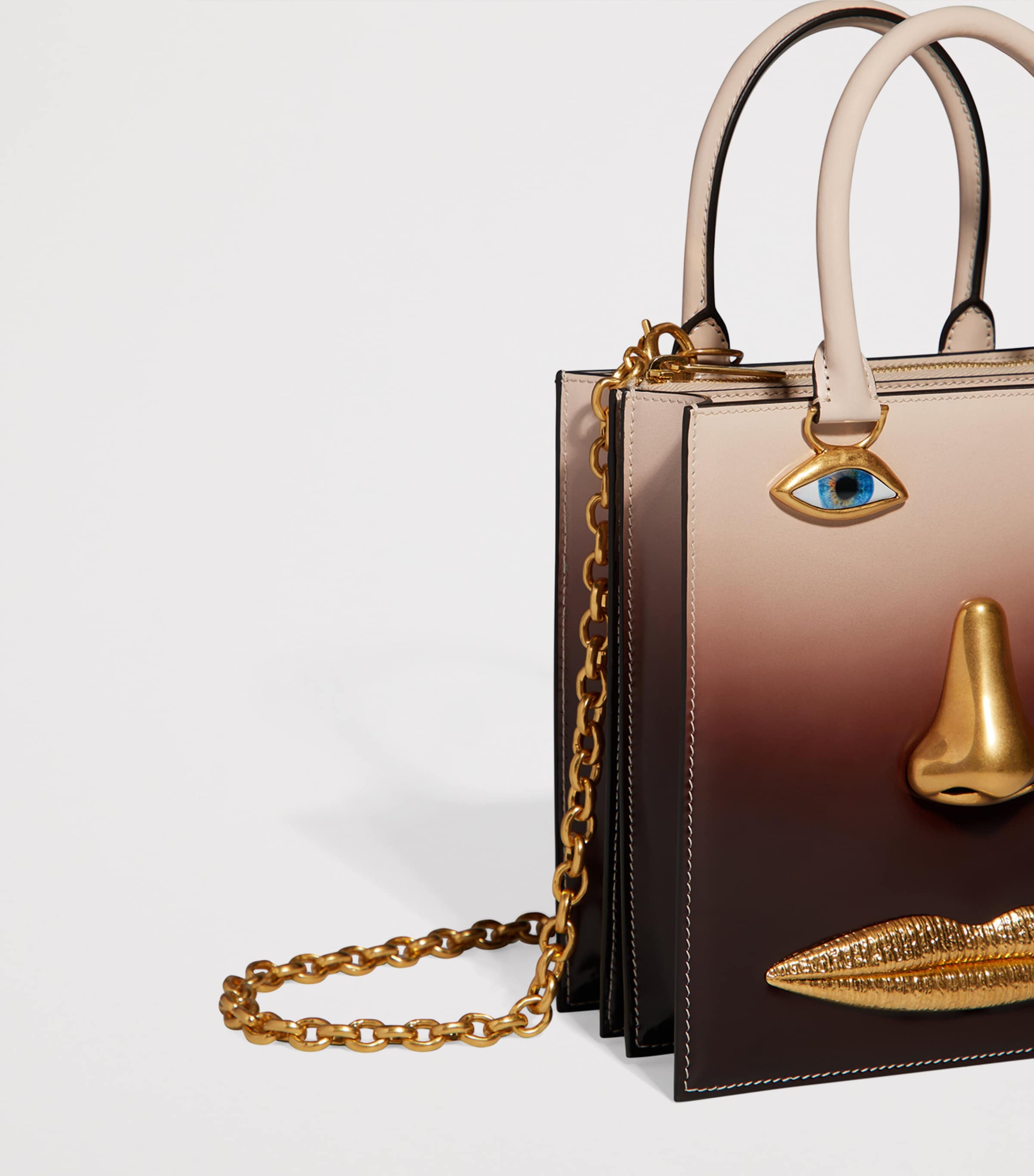 Schiaparelli Face Anatomy Top-Handle Bag Brown/nude Image 6