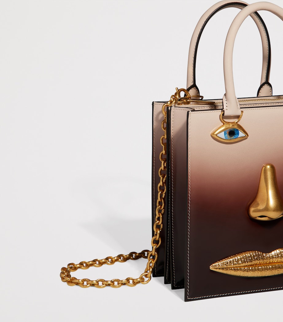 Schiaparelli Face Anatomy Top-Handle Bag Brown/nude Image 6
