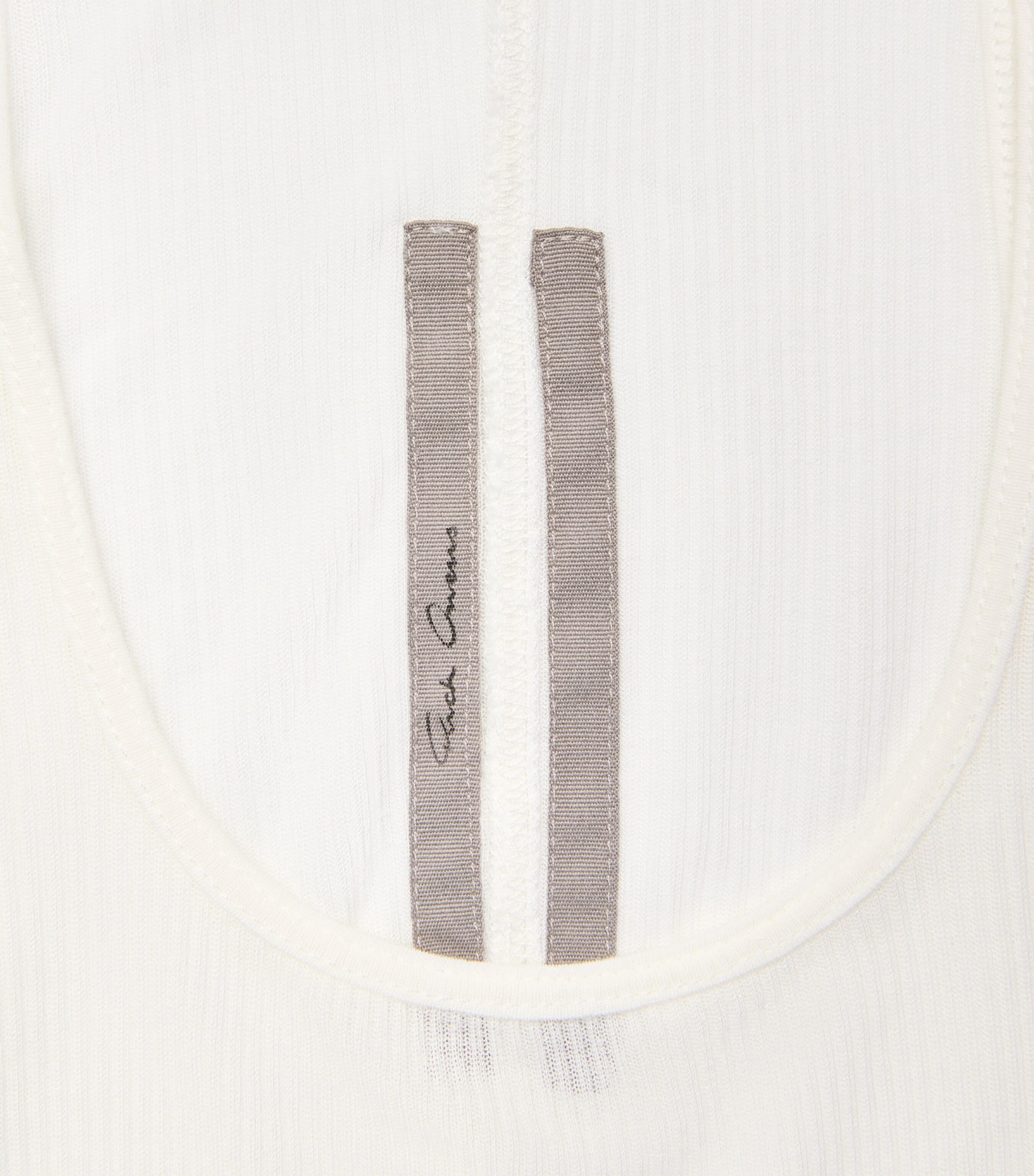 Rick Owens Mens Basic Rib Tank Top Milk Image 6