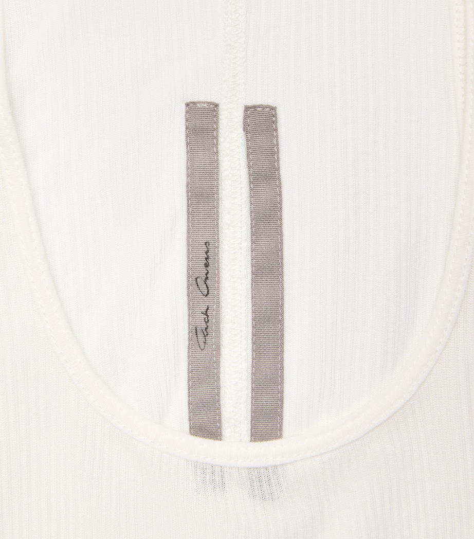 Rick Owens Mens Basic Rib Tank Top Milk Image 6
