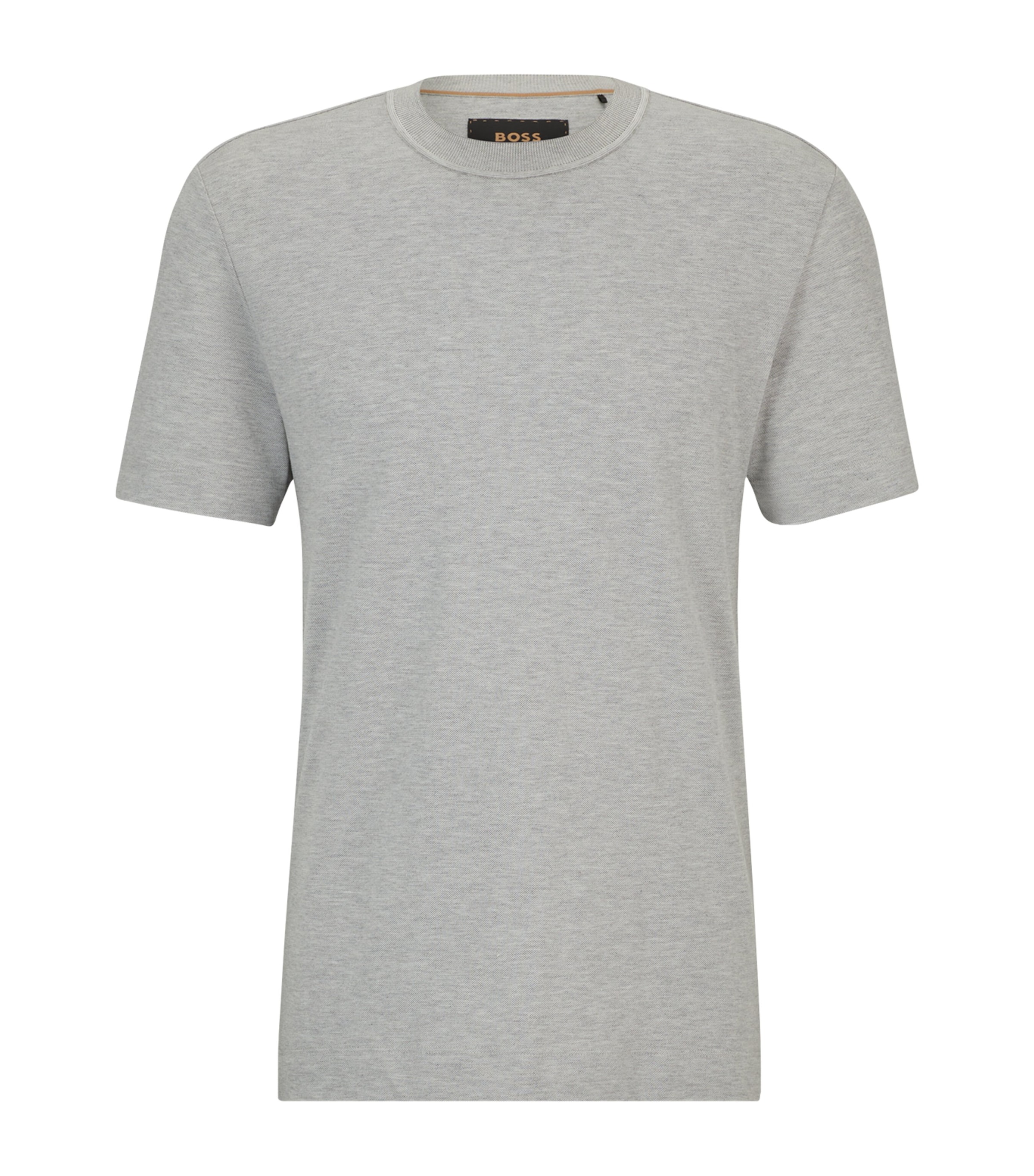 Shop Hugo Boss Cotton-cashmere T-shirt In Silver