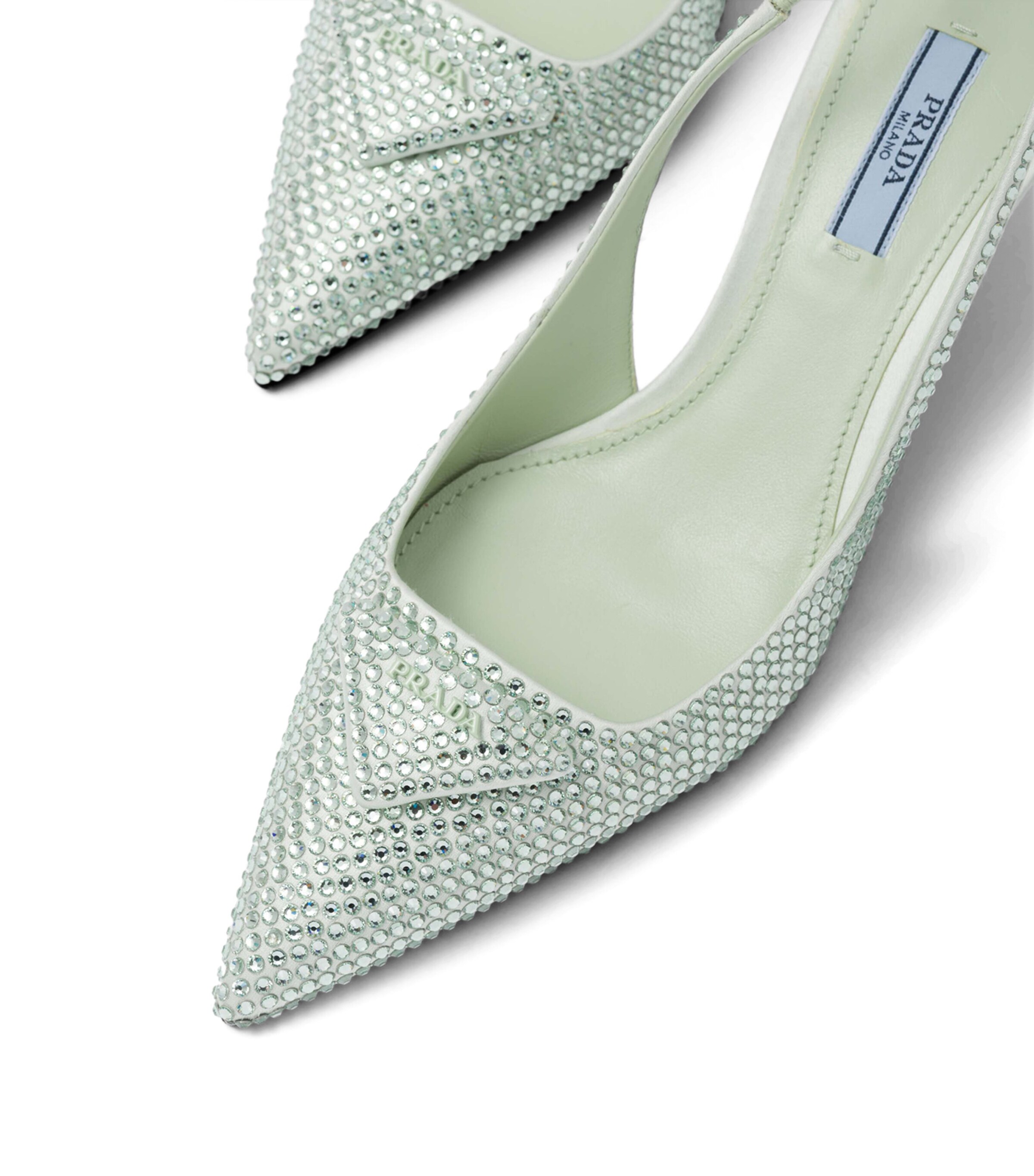 Prada Crystal Embellished Slingback Pumps 55 Harrods UK