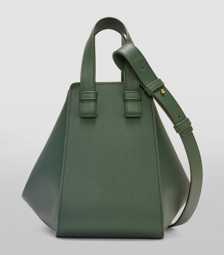 Leather Hammock Top-Handle Bag BOTTLE GREEN Image 3
